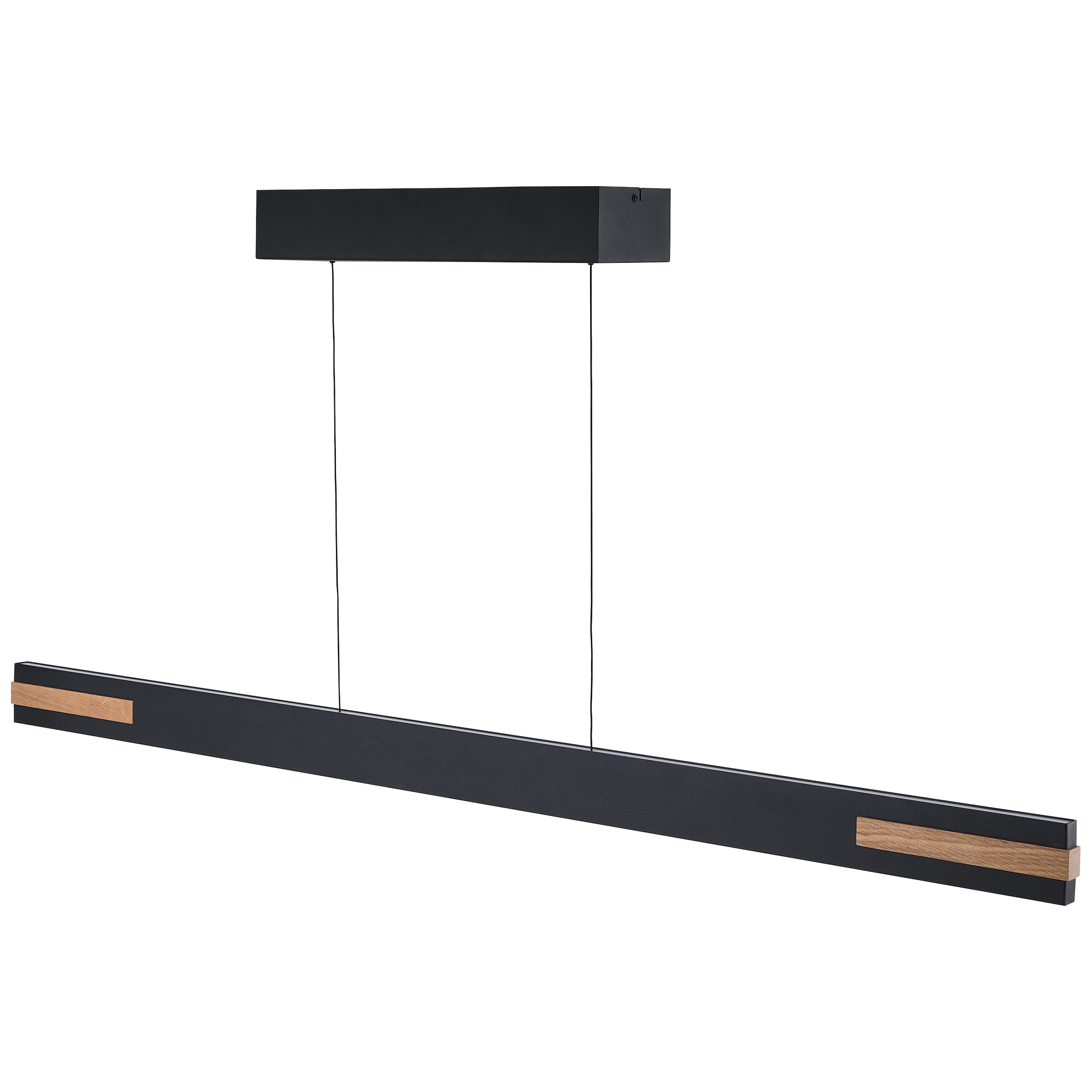 lumiCouture LED Pendelleuchte »Streamline« LED-Modul 1 Stk. Warmweiß 130 x 2 x 150 cm, 3700 lm 2700 K, Aluminium/Holz, schwarz braun