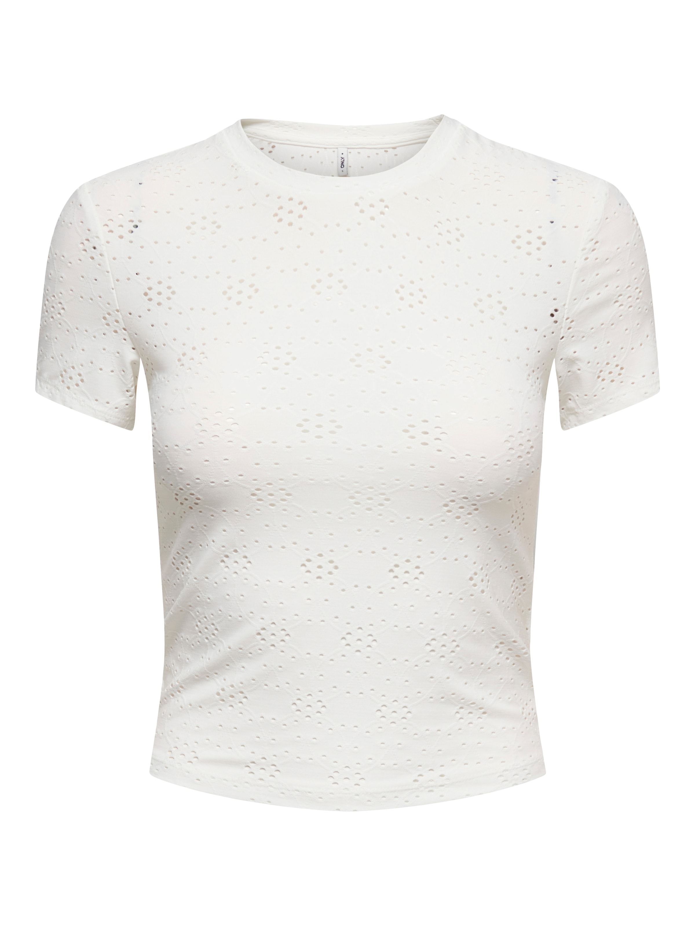 ONLY T-Shirt »ONLSMILLA NEW S/S TOP JRS« Materialmix, slim fit, Rundhals