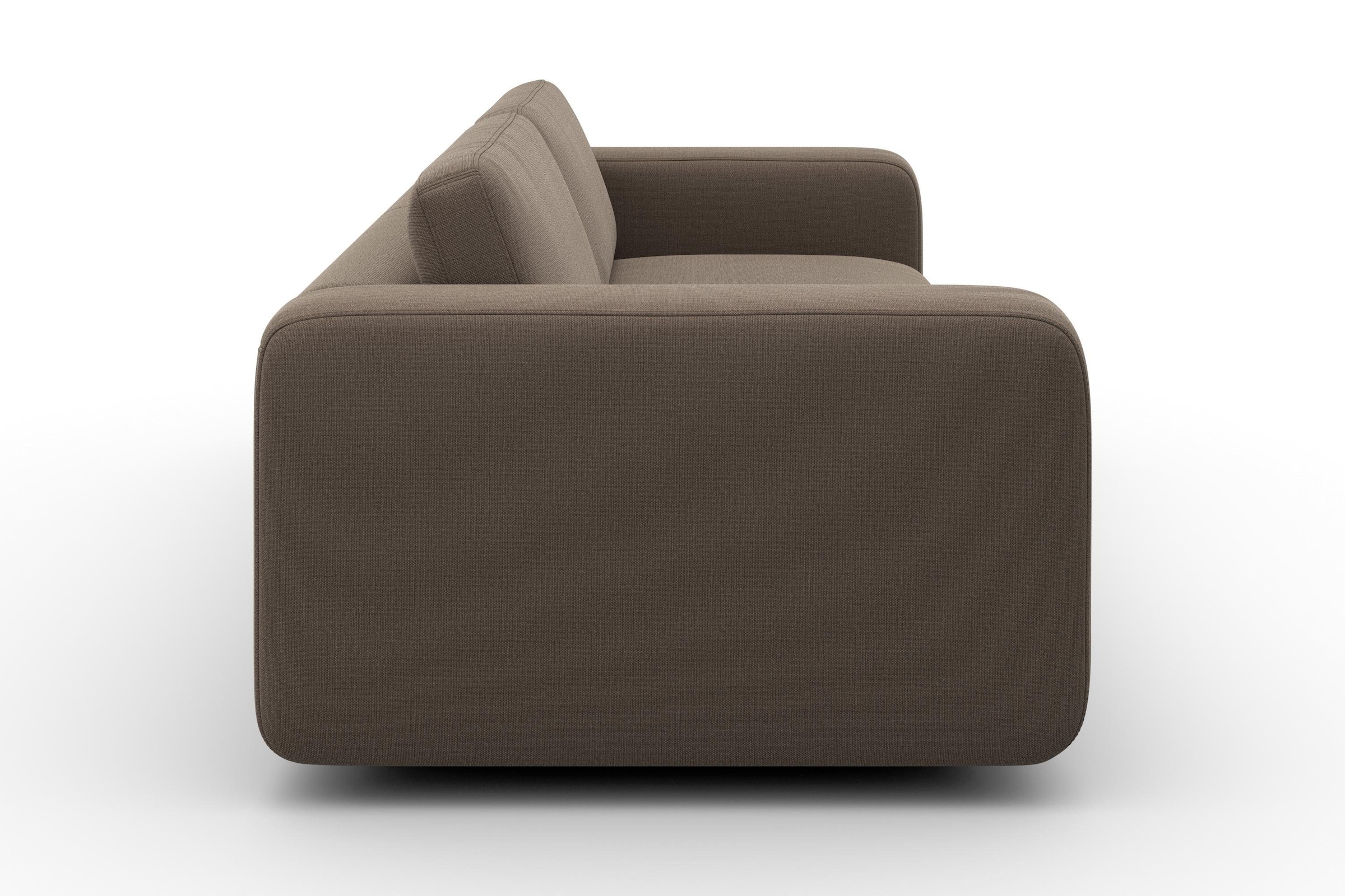 machalke® 3-Sitzer »valentino«, mit breiten Armlehnen, Füße Walnuss, Breite 221 cm