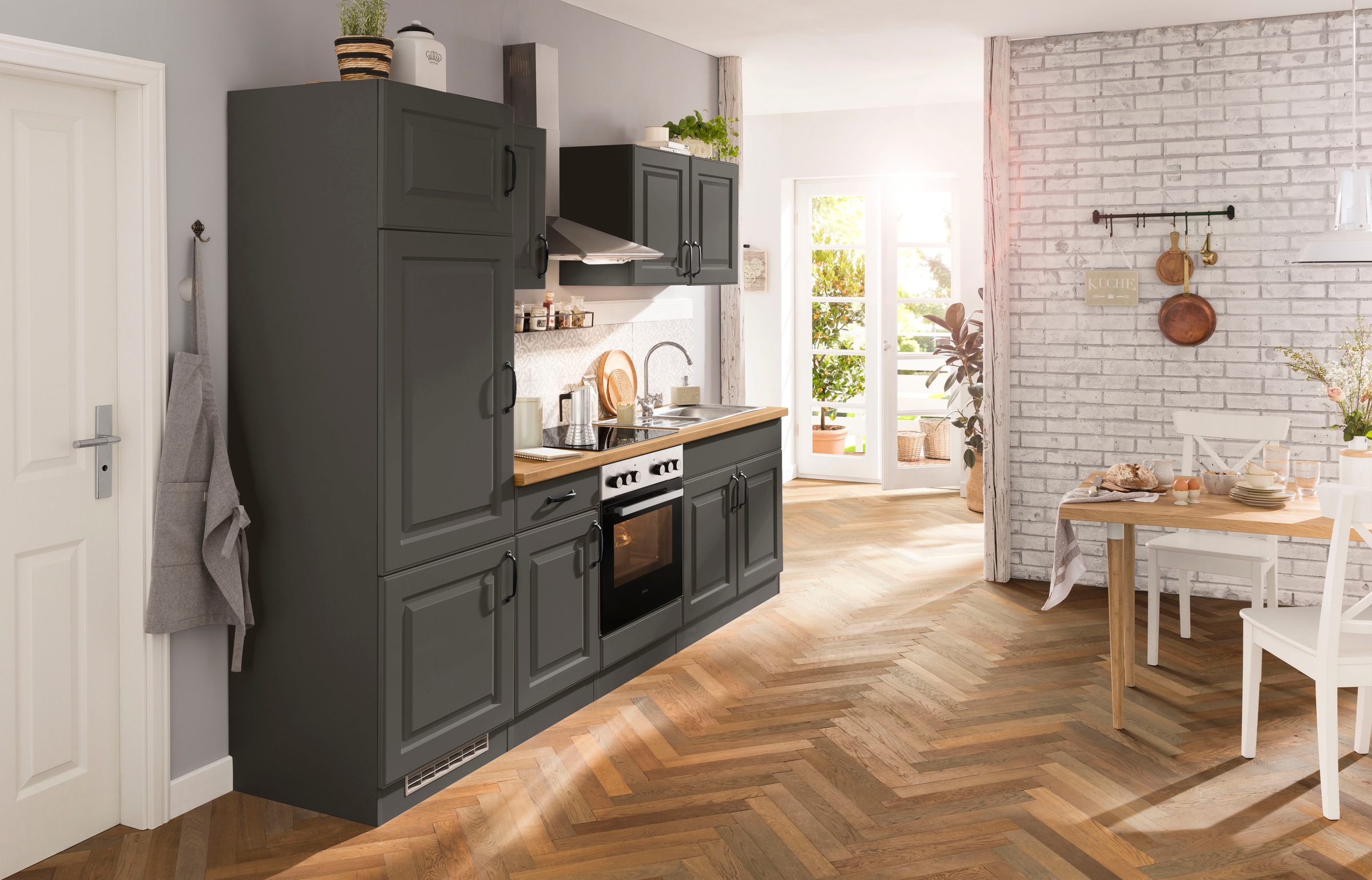 wiho Küchen Küchenzeile »Erla« mit E-Geräten, Breite 270 cm