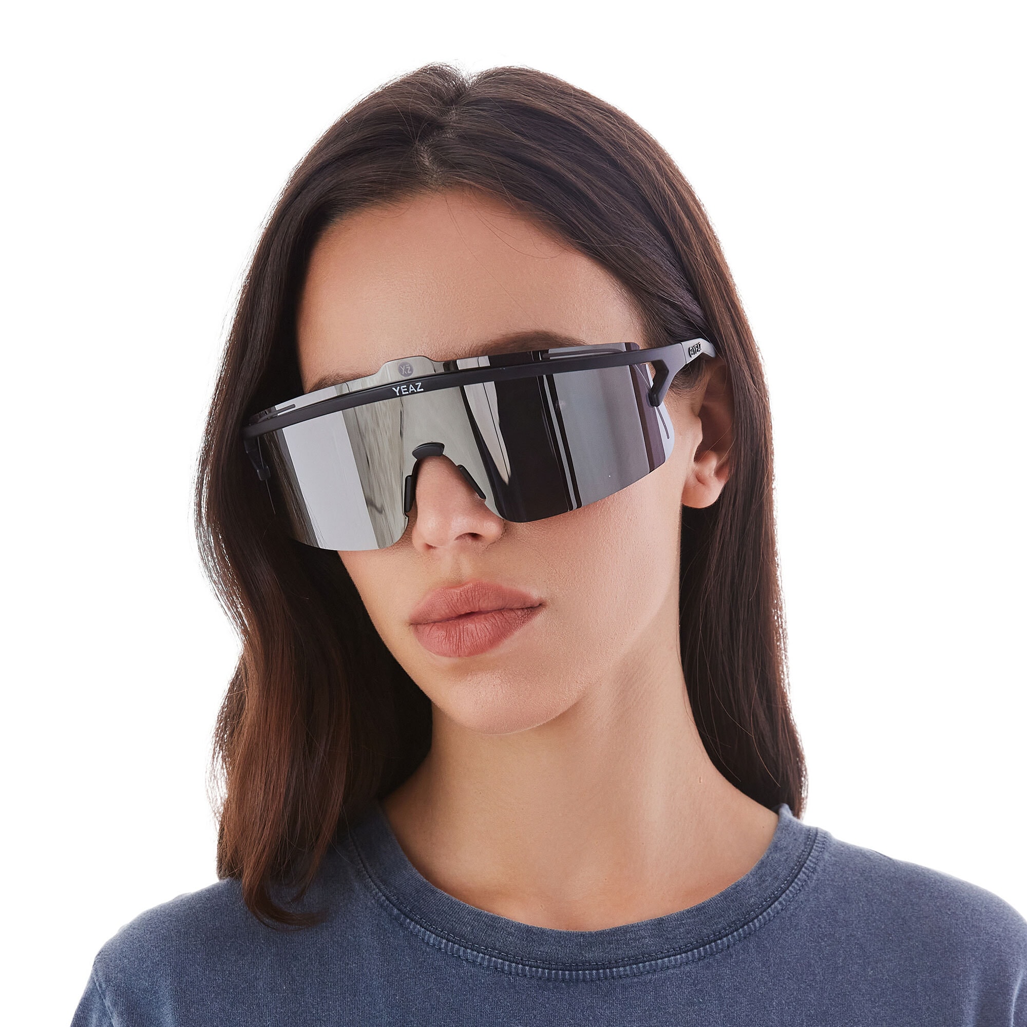 YEAZ Sportbrille »Sport-Sonnenbrille Black/Silver SUNSHADE«