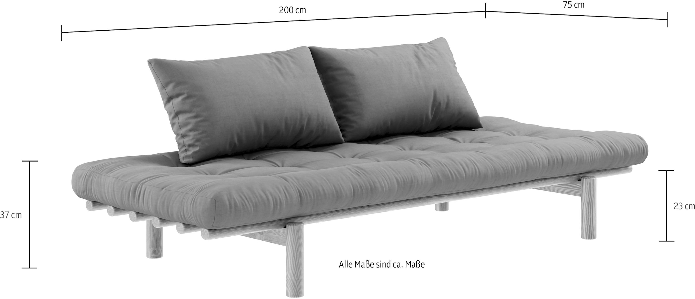 Karup Design Daybett »Pace«, (Set, 2 tlg.), aus massiven Kiefernholz, inkl. Futonmatratze