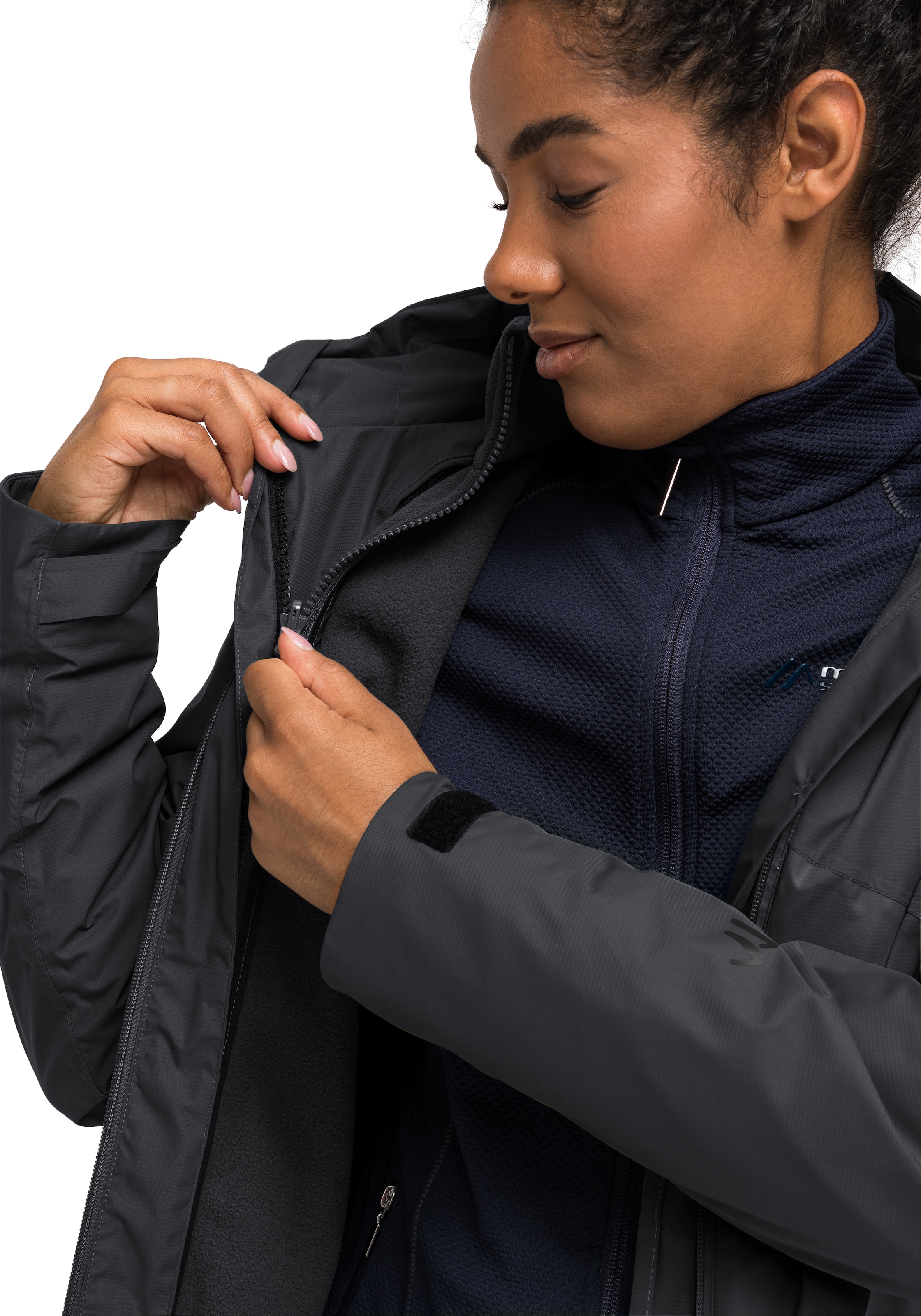 Maier Sports Funktionsjacke »Gregale DJ W«, Damen Wanderjacke wasserdicht, Outdoorjacke mit Kapuze