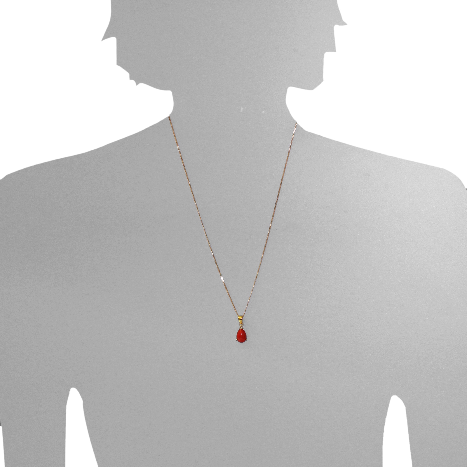 OSTSEE-SCHMUCK Kettenanhänger »- Meret - Gold 333/000 - Koralle«