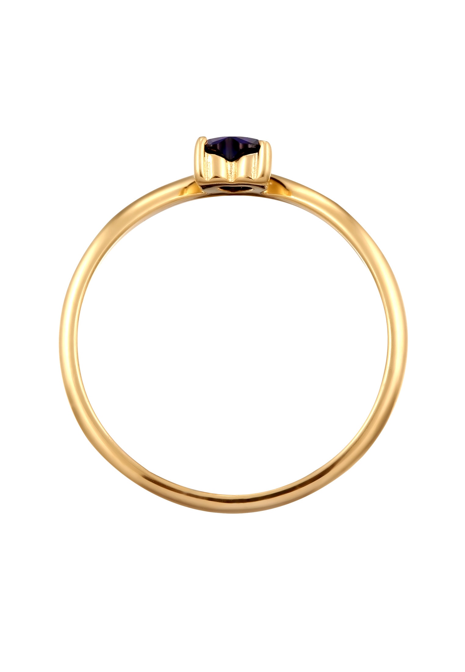 Elli DIAMONDS Silberring »Ring Herz Saphir Dunkelblau Diamant Brillantschliff (0.004 ct) 925 Sterling Silber«