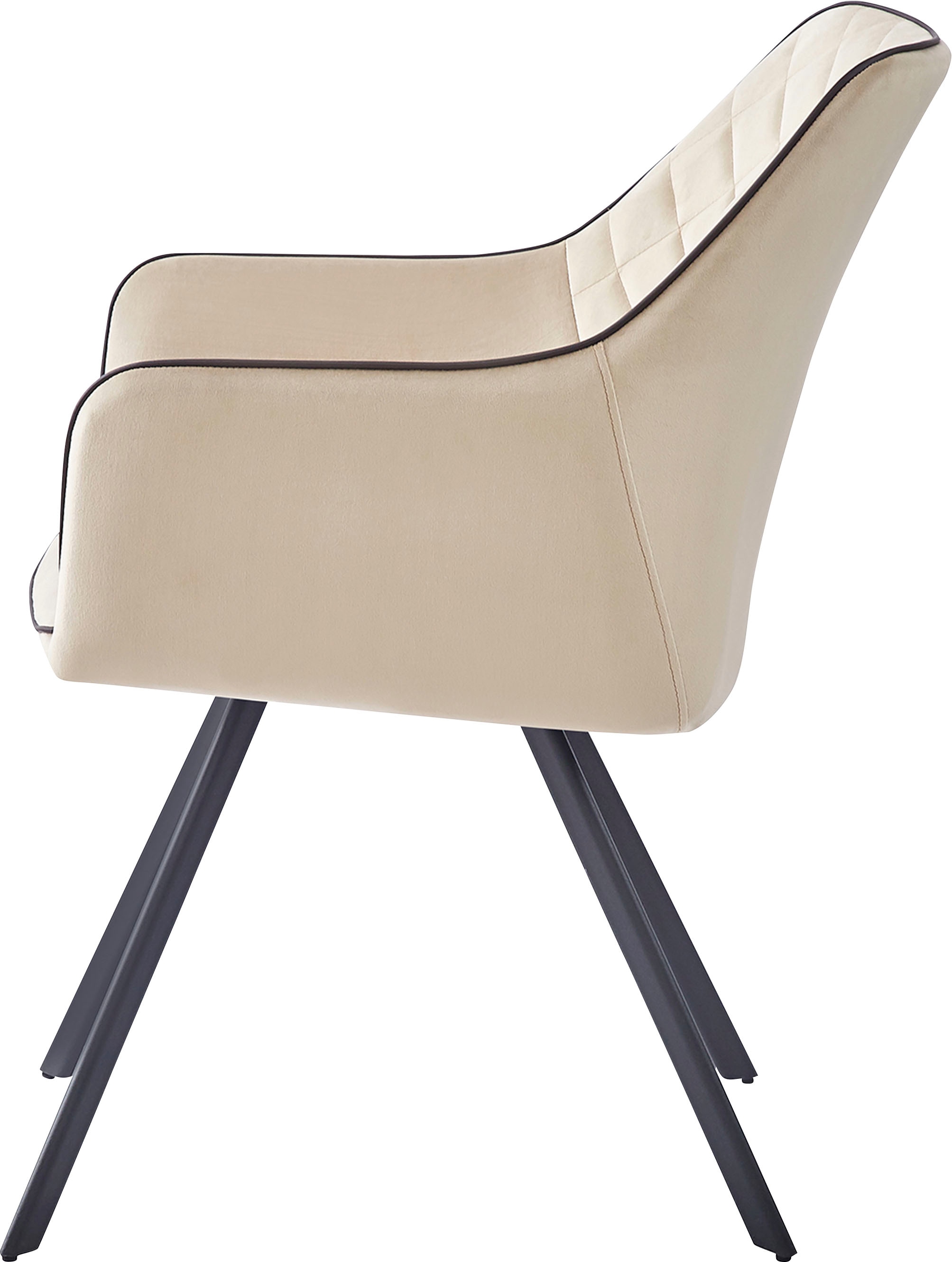 Kayoom Polsterstuhl »Stuhl Amber 125, Toller Stuhl aus Samt, mit Beinen aus Eisen«, 1 St., Toller Stuhl aus Samt, Glamour in Ihr Zuhause, mit Beinen aus Eisen
