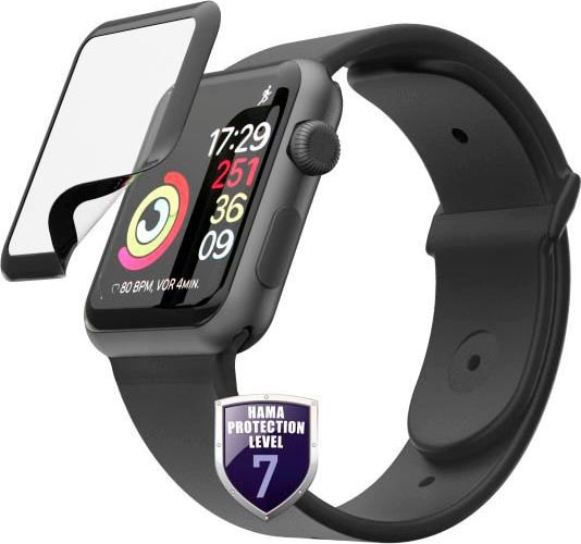 Hama Displayschutzglas »Displayschutz-Glas Hiflex für Apple Watch 4/5/6/SE, 44mm, Schutzfolie«