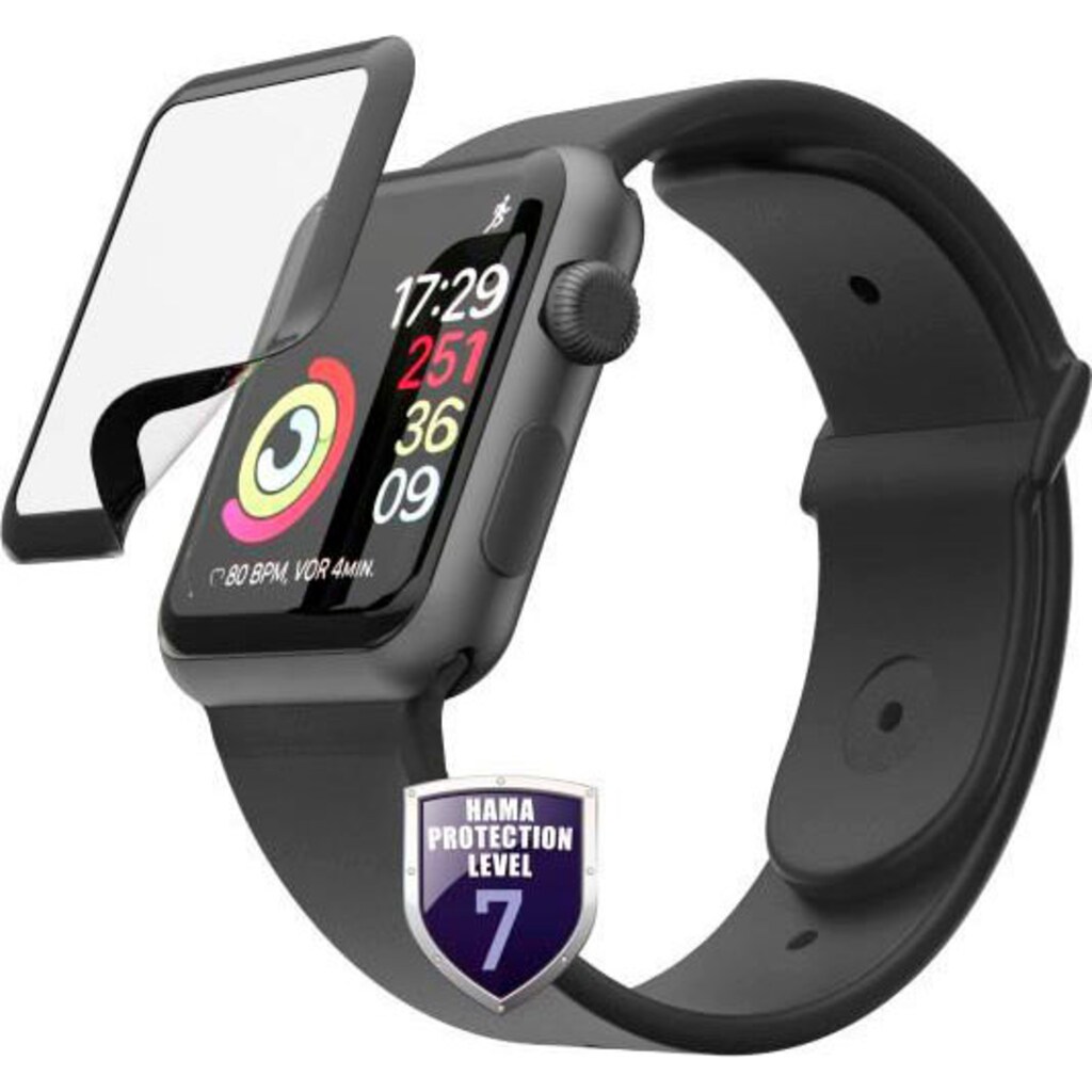 Hama Displayschutzglas »Displayschutz-Glas Hiflex für Apple Watch 4/5/6/SE, 44mm, Schutzfolie«