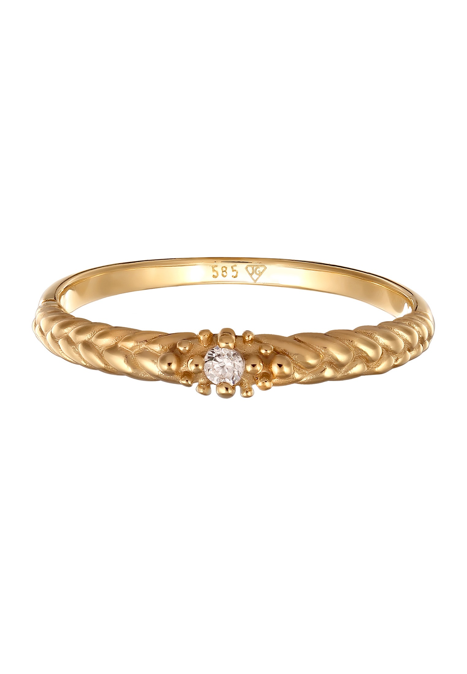 Elli DIAMONDS Diamantring »Ring Elli DIAMONDS Ring Diamant Weiß Brillantschliff (0.006 ct) 585 Gelbgold«