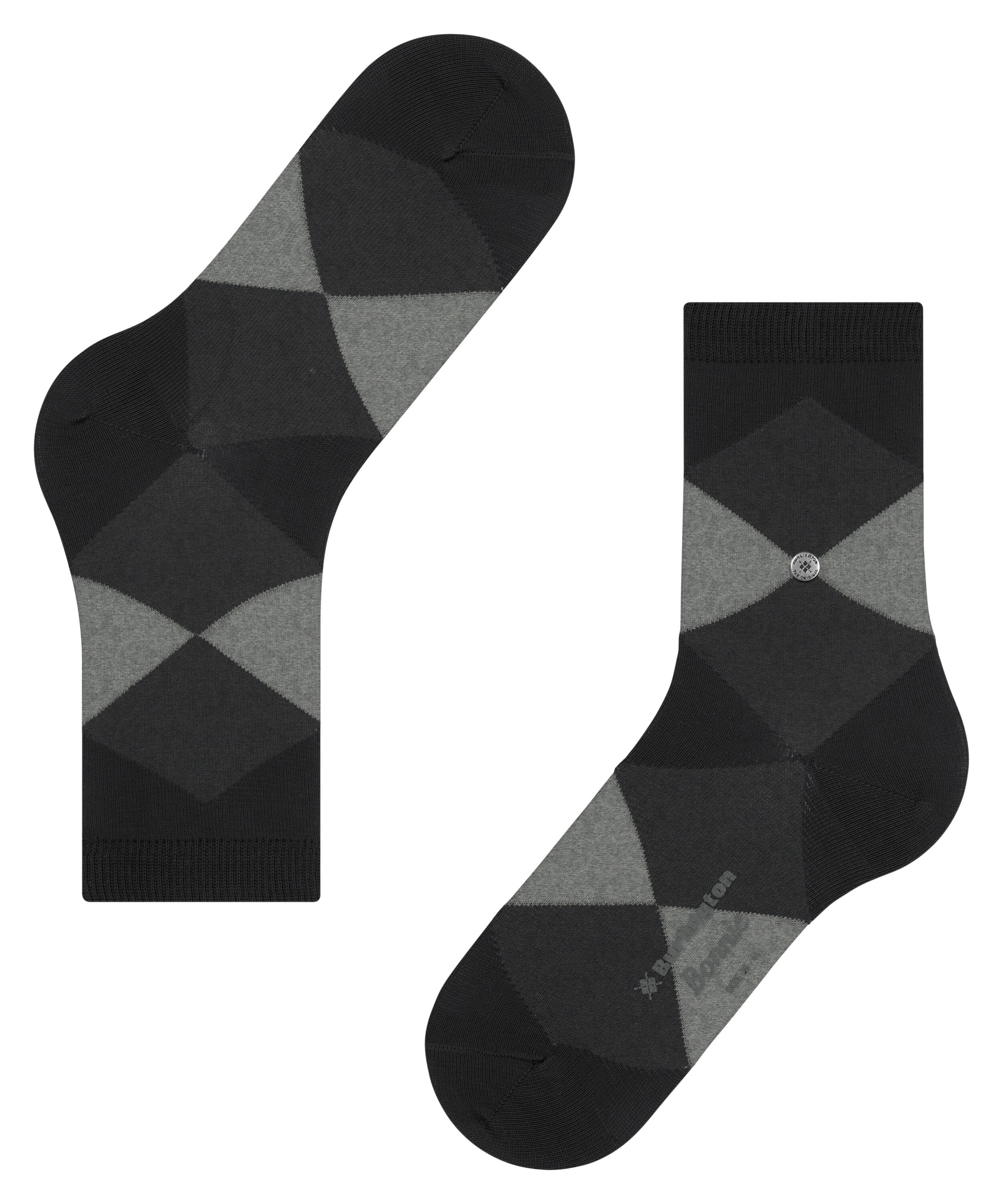 Burlington Kurzsocken »Bonnie« Einheitsgröße 36-41, modernes Argyle-Muster, Burlington-Clip