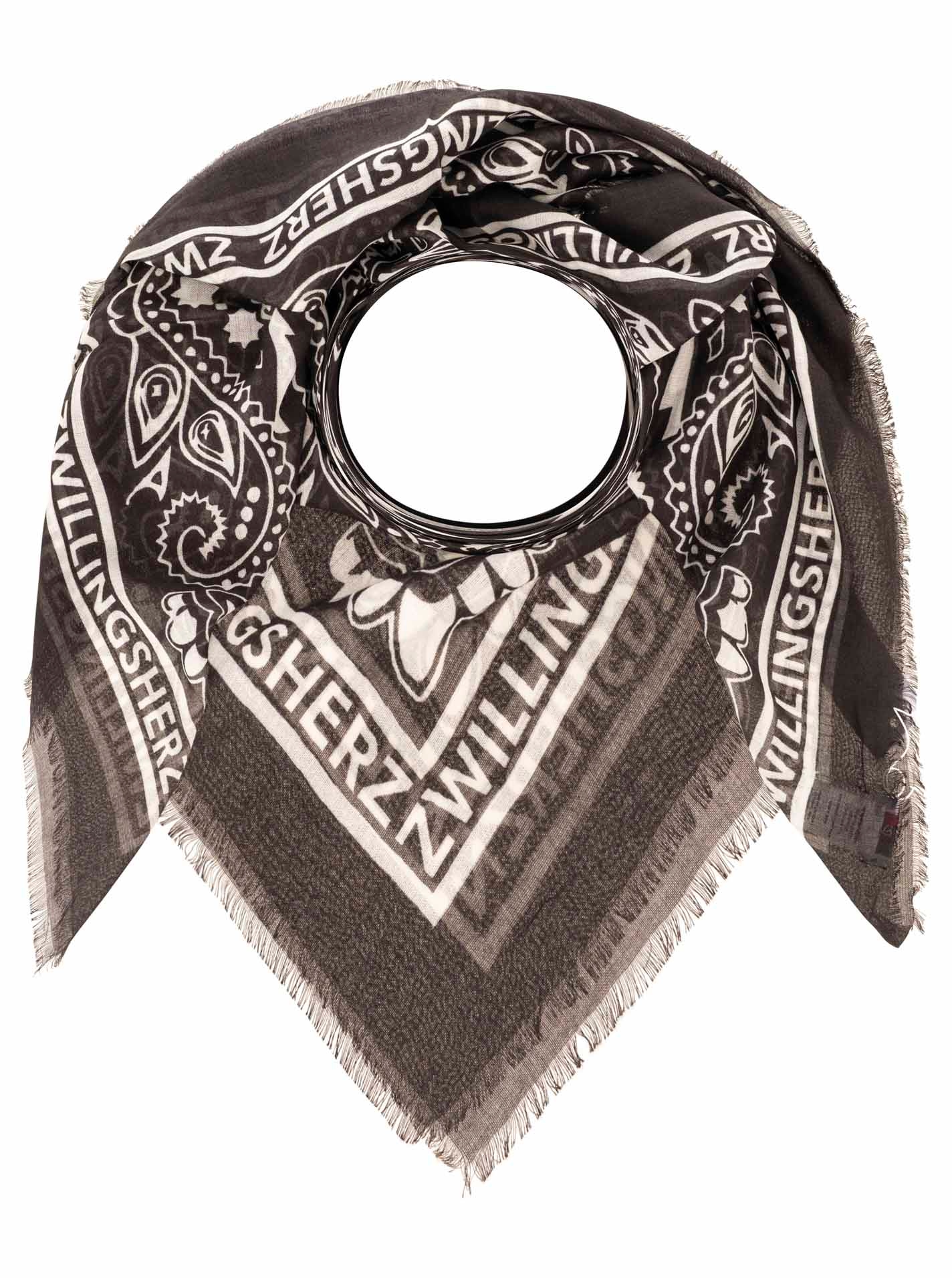 Zwillingsherz Modetuch »"Paisley Pattern"« Paisley Muster, Fransenabschlüsse rundum, leichtes Material