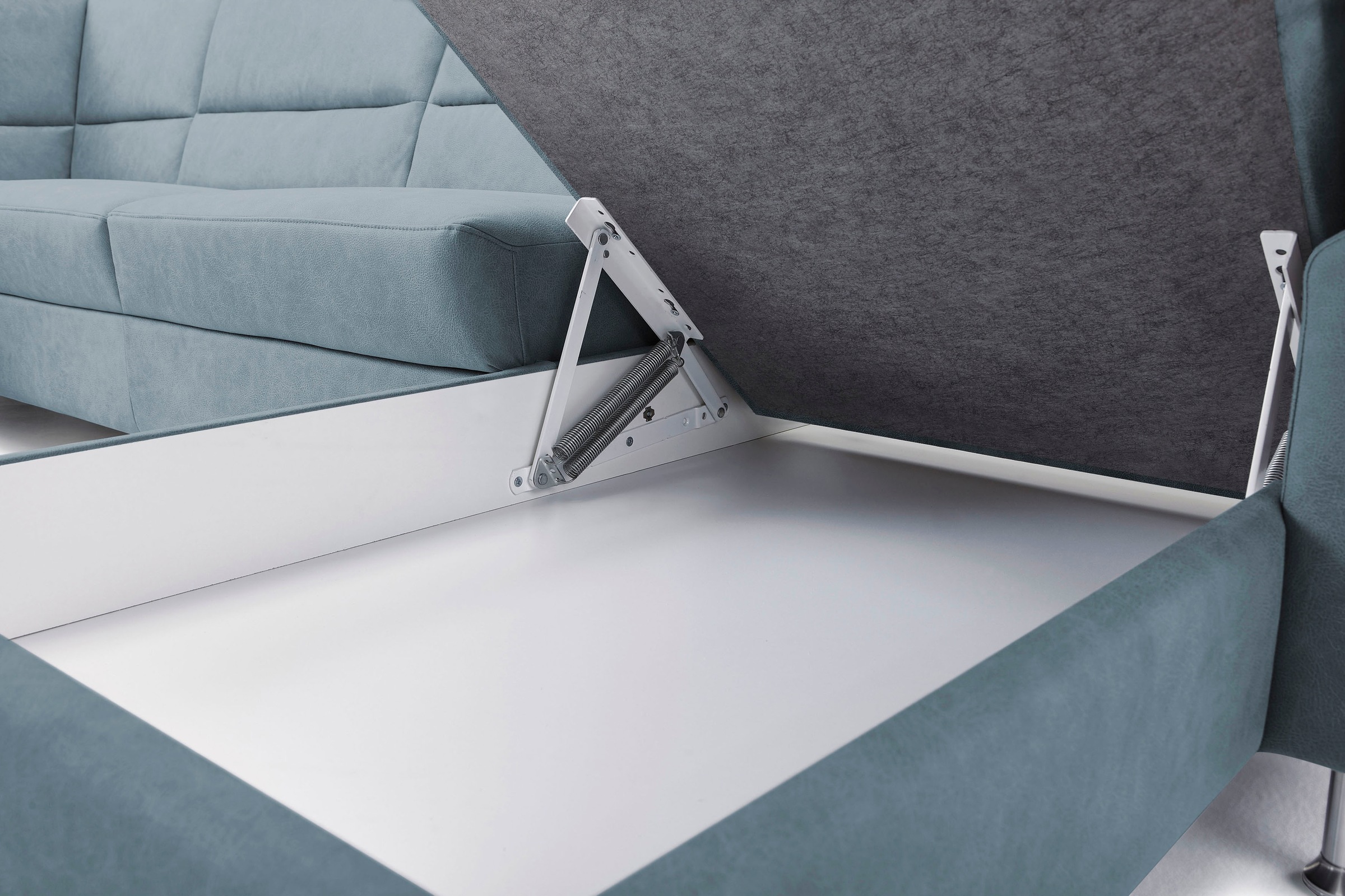 CALIZZA INTERIORS Wohnlandschaft »Onyx U-Form«, (3 St.), wahlweise mit Bettfunktion und Bettkasten