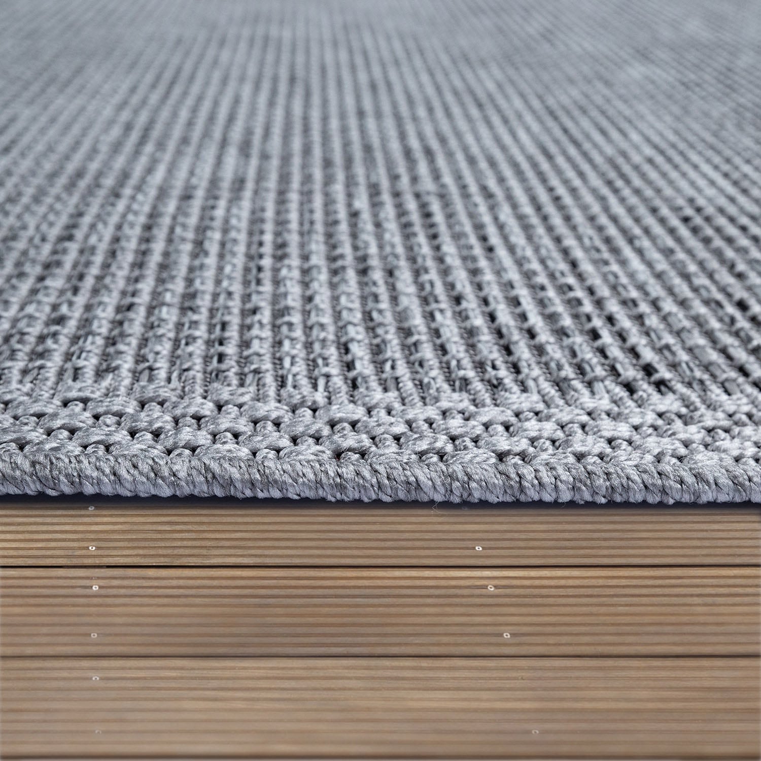 Paco Home Teppich »Quebec 135«, rund, 4 mm Höhe, Flachgewebe, meliert, In- und Outdoor geeignet, Wohnzimmer