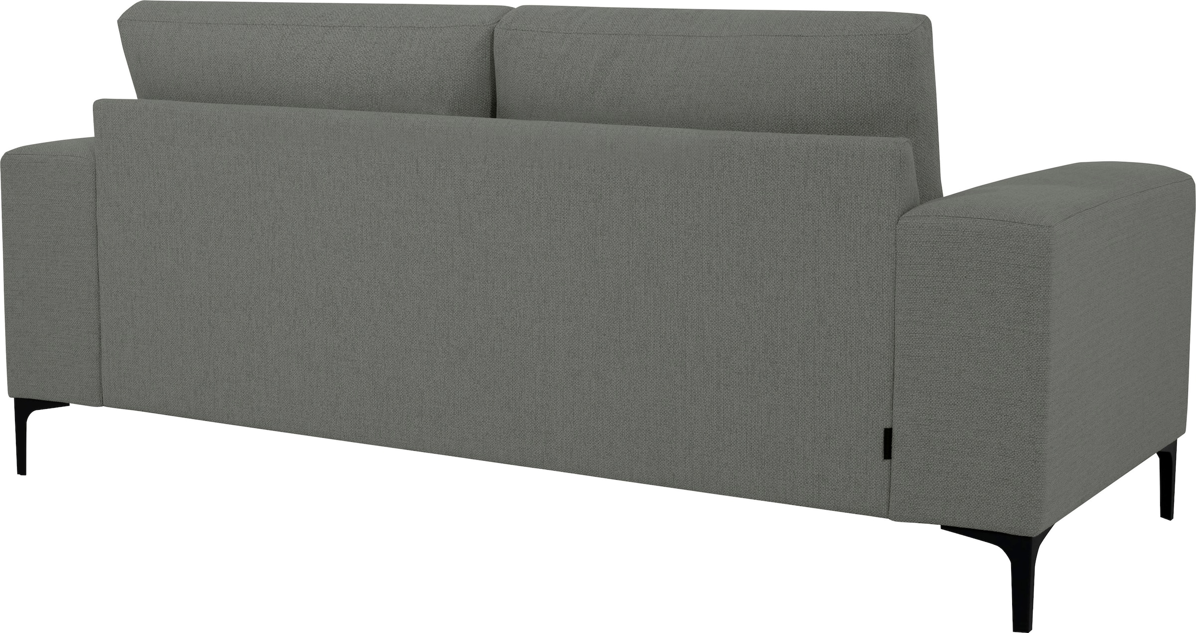 Places of Style 2-Sitzer »Xander«, Breite 164 cm, Webstoff, Soft-Touch Chenille, schwarze Metallfüße