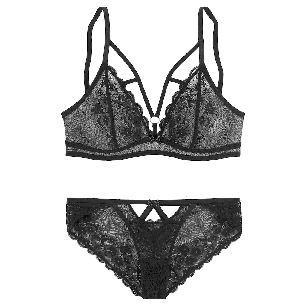 petite fleur gold Set: Bralette-BH, (Set, 2 tlg., mit Tanga)