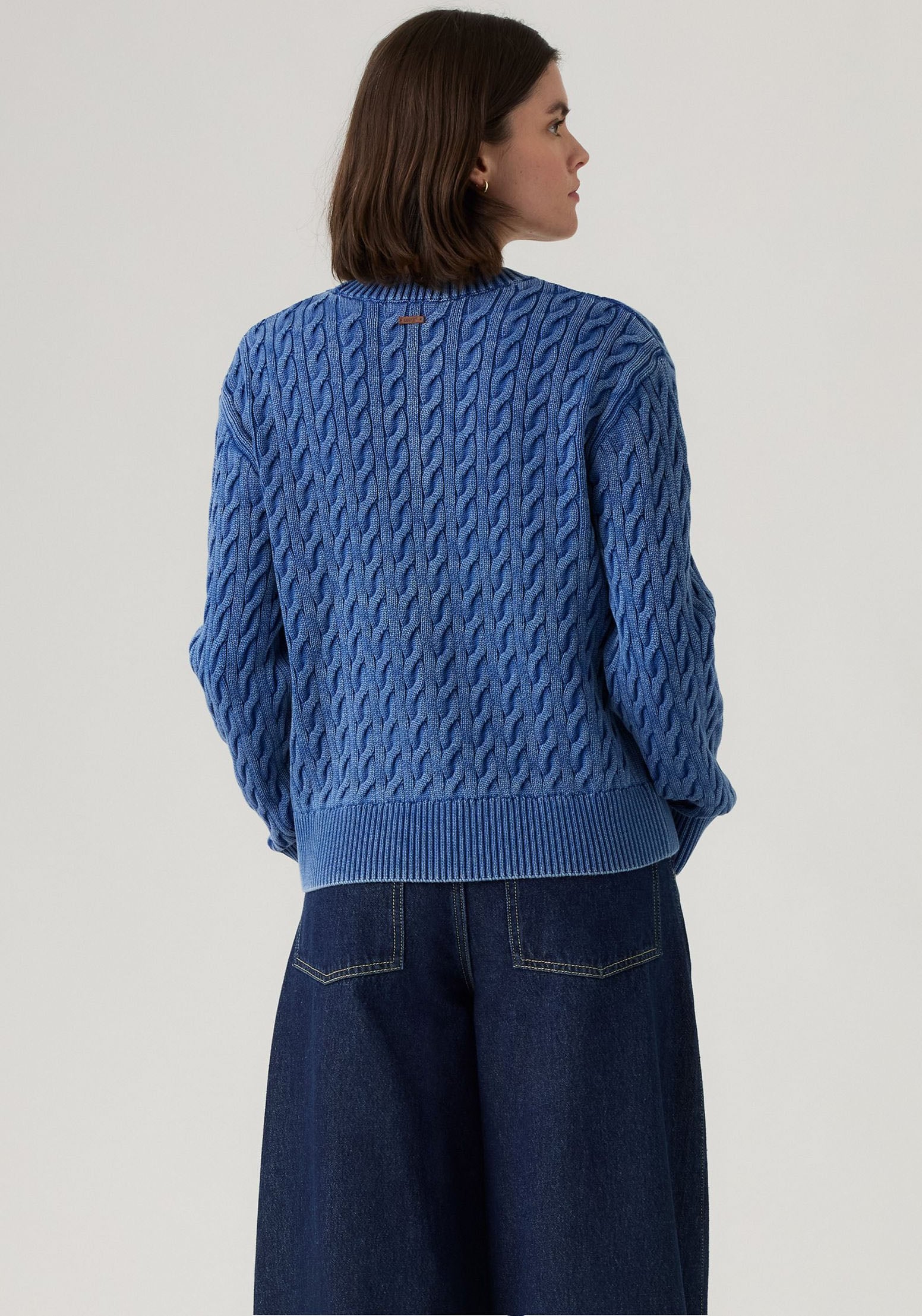 Levi's® Rundhalspullover »BOYFRIEND CREW PU« Mit Zopfmuster