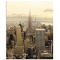 Artland Hakenleiste »Skyline Manhattan - New York«, aus Holz mit 4 Schlüsselhaken – Schlüsselboard, Schlüsselbretter, Schlüsselhalter, Schlüsselaufhänger für den Flur – Stil: Modern