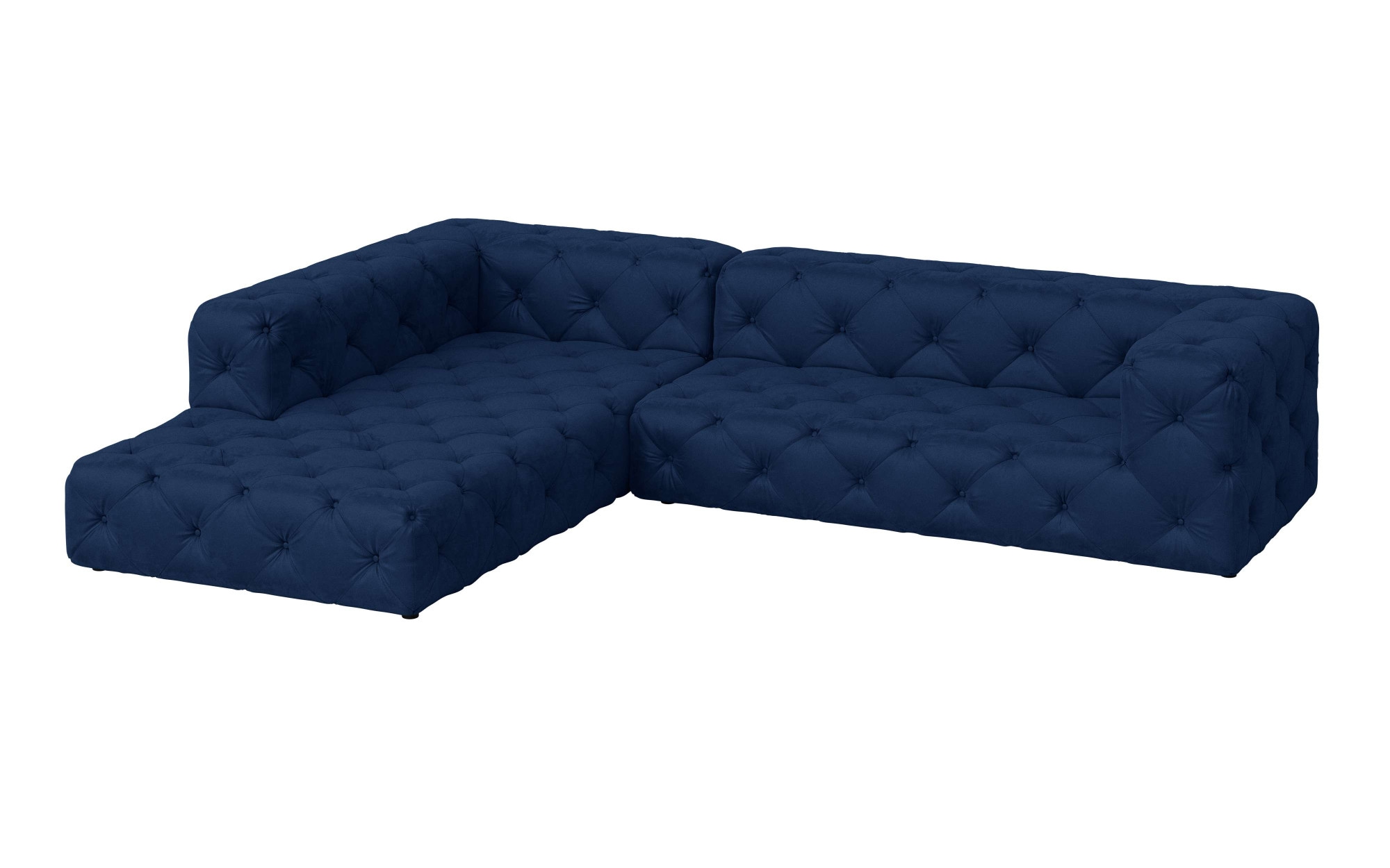 Places of Style Ecksofa »FOLLINA«, L-Form, mit klassischer Chesterfield-Knopfheftung