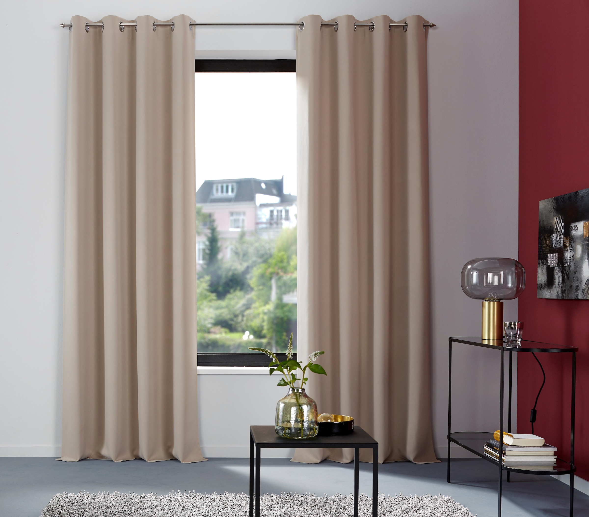 my home Vorhang »Sola«, cm, einfarbig, 270 Breite Verdunkelung, St.), kaufen 130 Überbreite und cm (1 online
