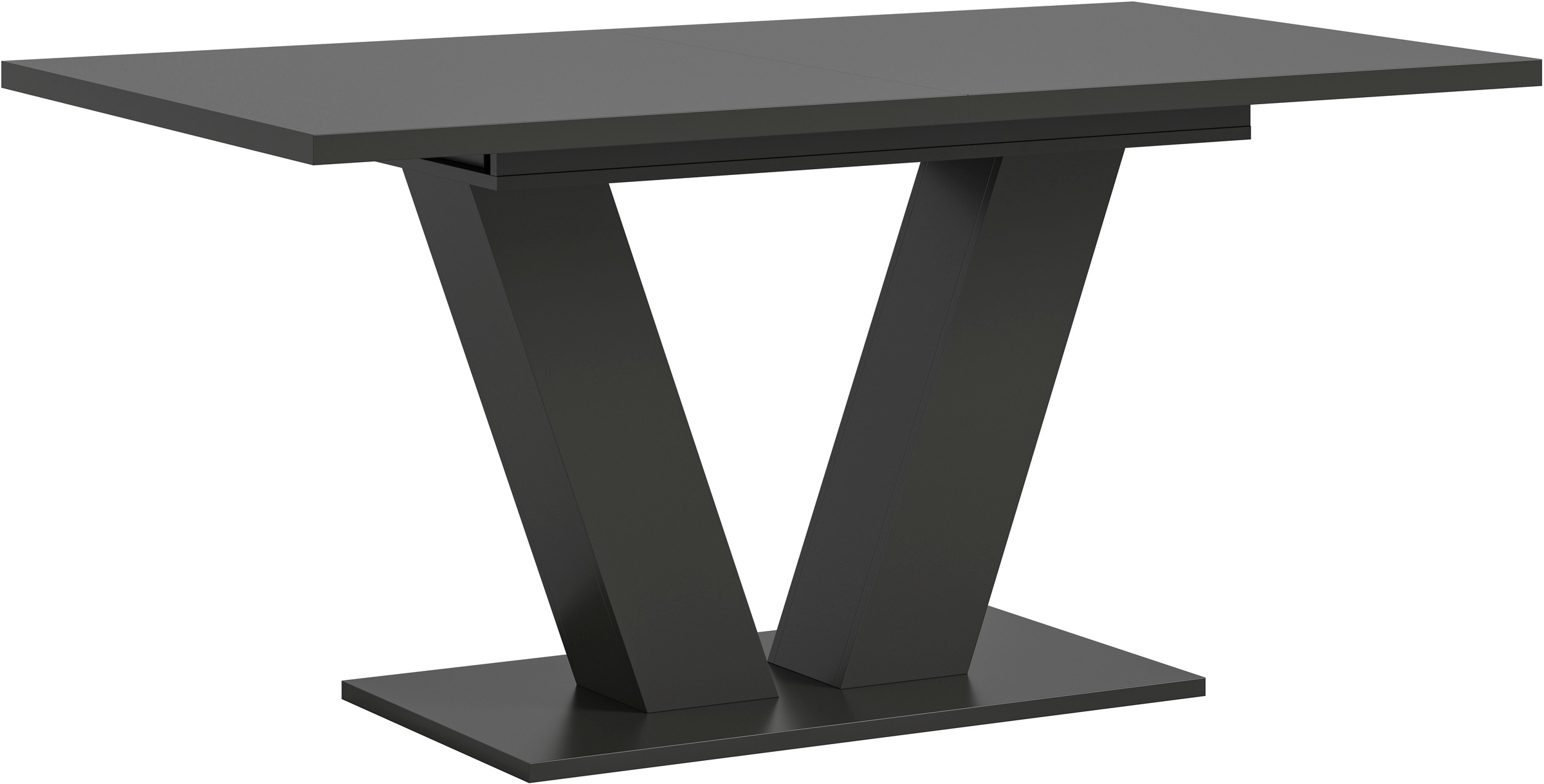 Home affaire Esstisch "Motus, ausziehbar 150 -190 cm, inklusive 40 cm Einlegeplatte" Set, 1 Stk. tlg. V-Gestell mit Bodenplatte, Tisch, Küchentisch, Esszimmer, Küche