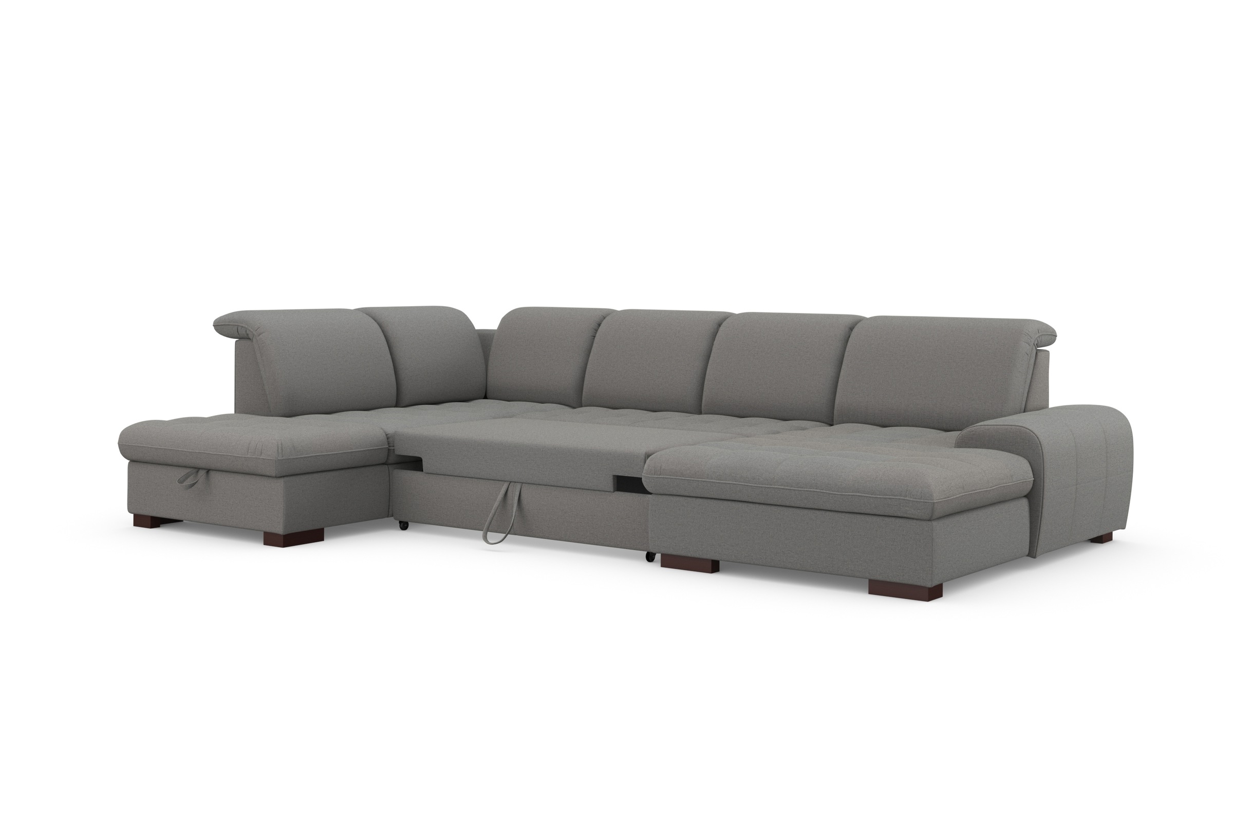 sit&more Wohnlandschaft »Luxor U-Form«, wahlweise mit Bettfunktion, Bettkasten und Kopfteilverstellung