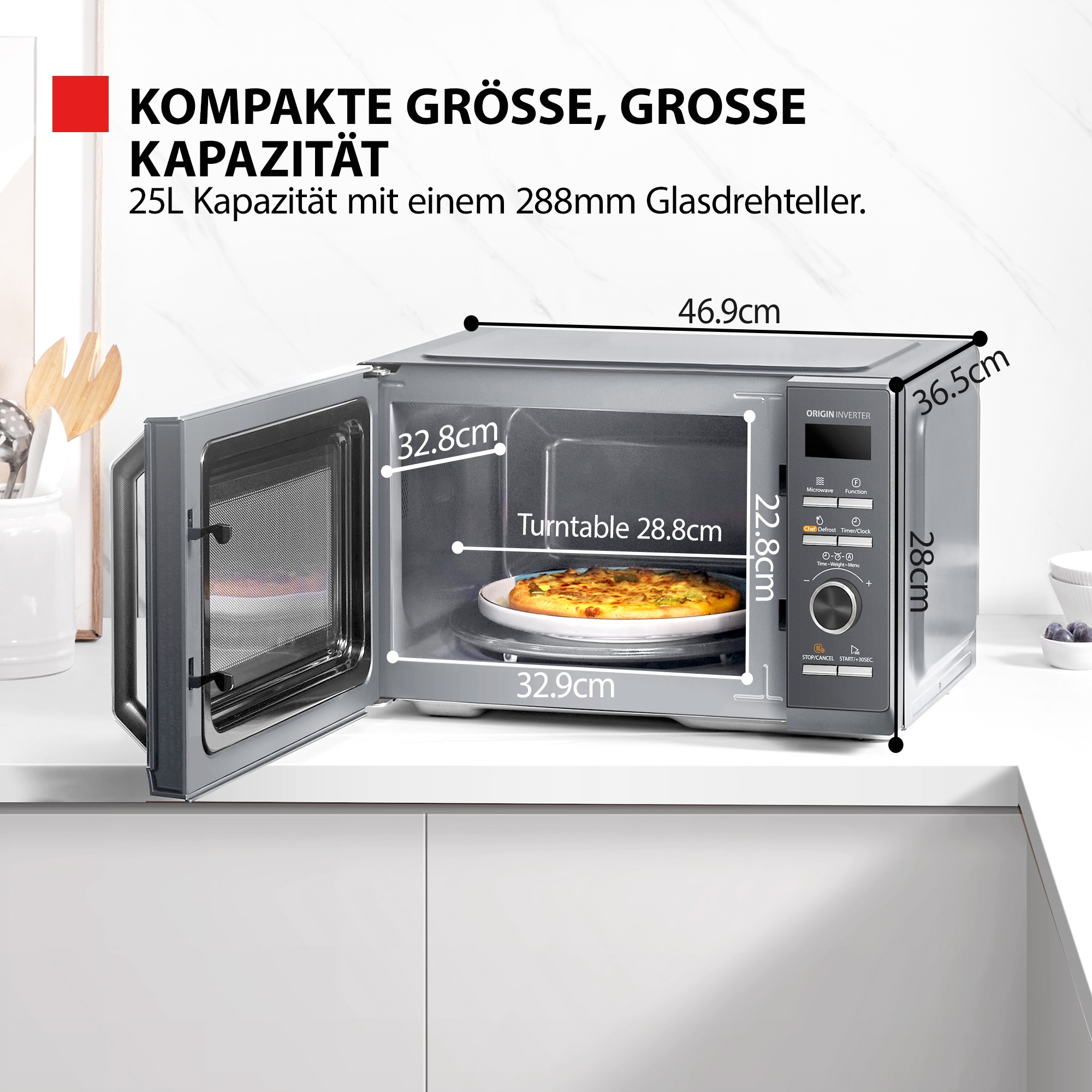 Toshiba Mikrowelle »MW3-AG25PFI (MG)«, Mikrowelle-Grill, mit Grill