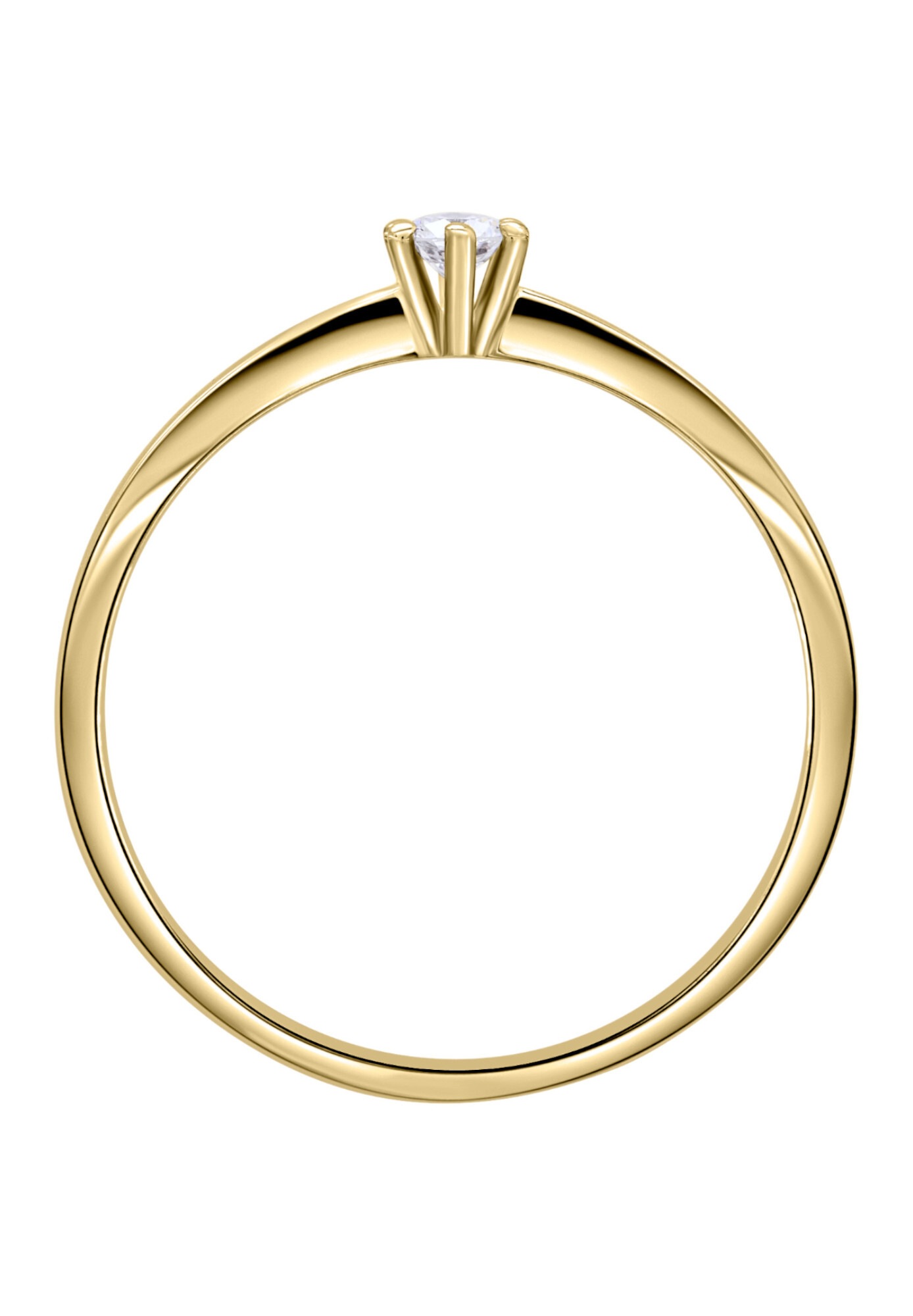 ONE ELEMENT Diamantring »0,03 ct Diamant Brillant Ring aus 585 Gelbgold«