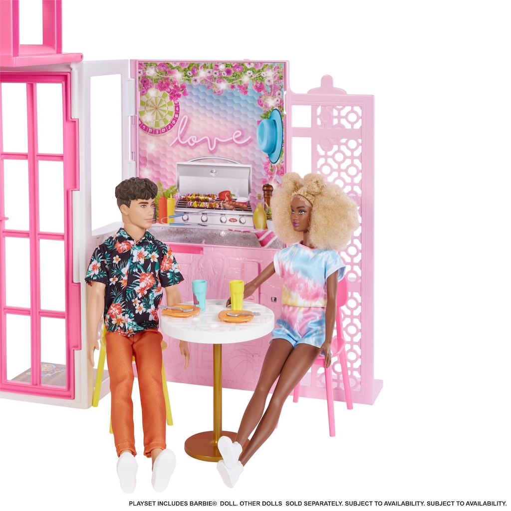 Barbie Puppenhaus »klappbar inkl. Puppe (blond) und Zubehör«