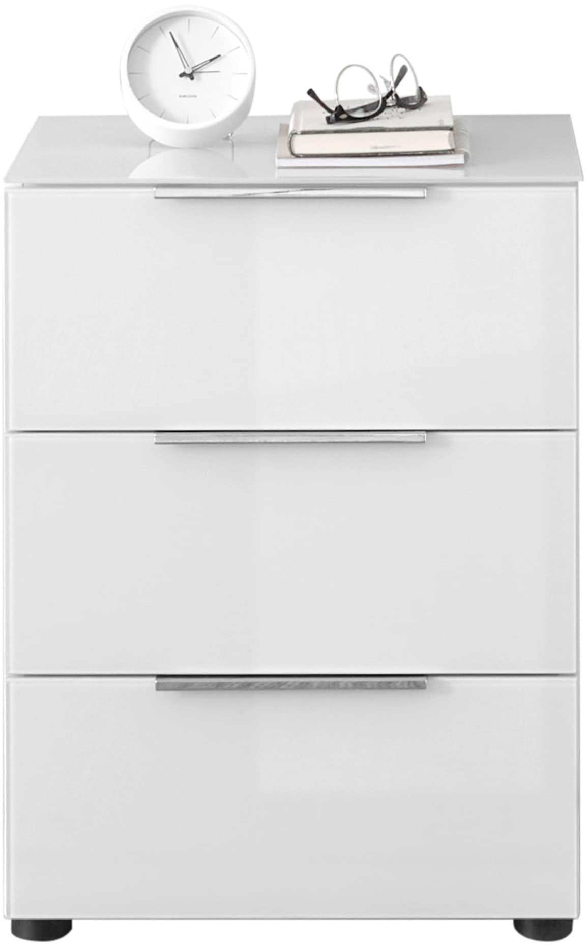 HBZ Nachtkommode »Santorin Nachtkonsole, BxHxT 45x61x40 cm«, (1 St.), Breite 45cm, Softclose für Schubkästen, Melaminbeschichtung