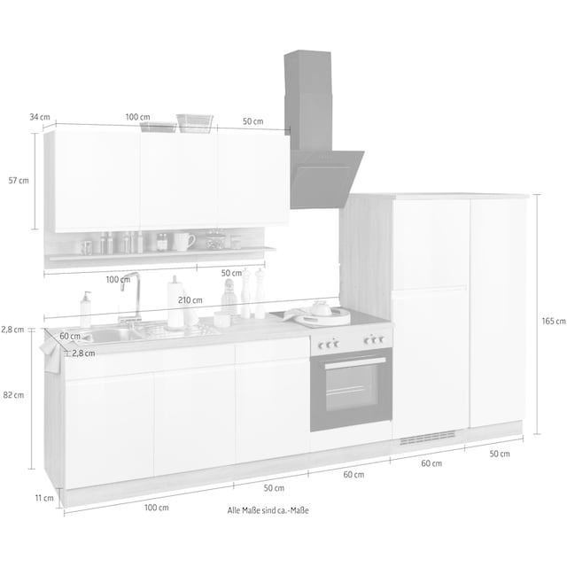 HELD MÖBEL Küche »Virginia«, Breite 320 cm, wahlweise mit E-Geräten bequem  bestellen