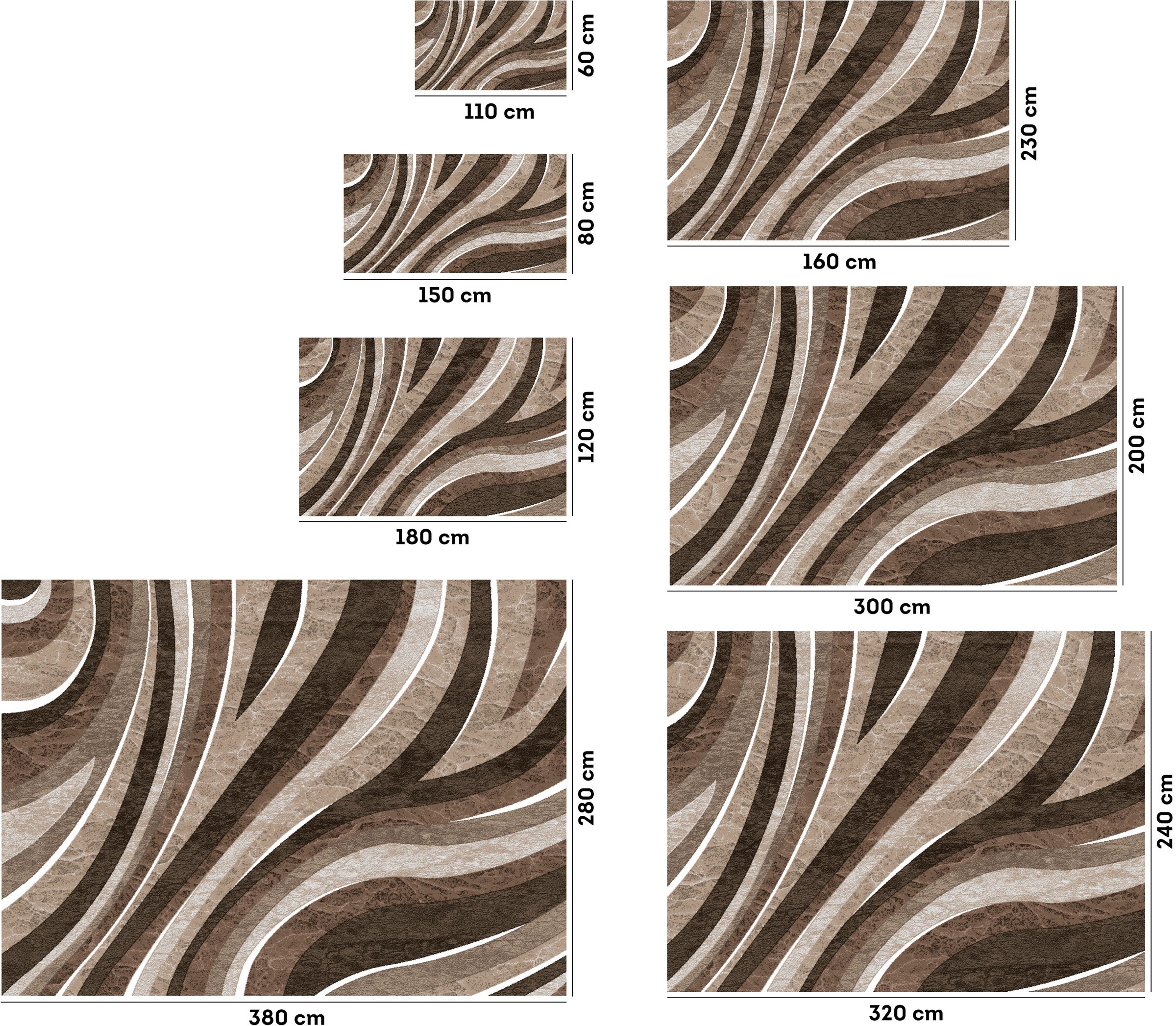 OTTO home Teppich »Livil, modernes Wellen-Design« rechteckig 8 mm Höhe 3D-Effekt, Kurzflor, Wohnzimmer, Esszimmer, Schlafzimmer