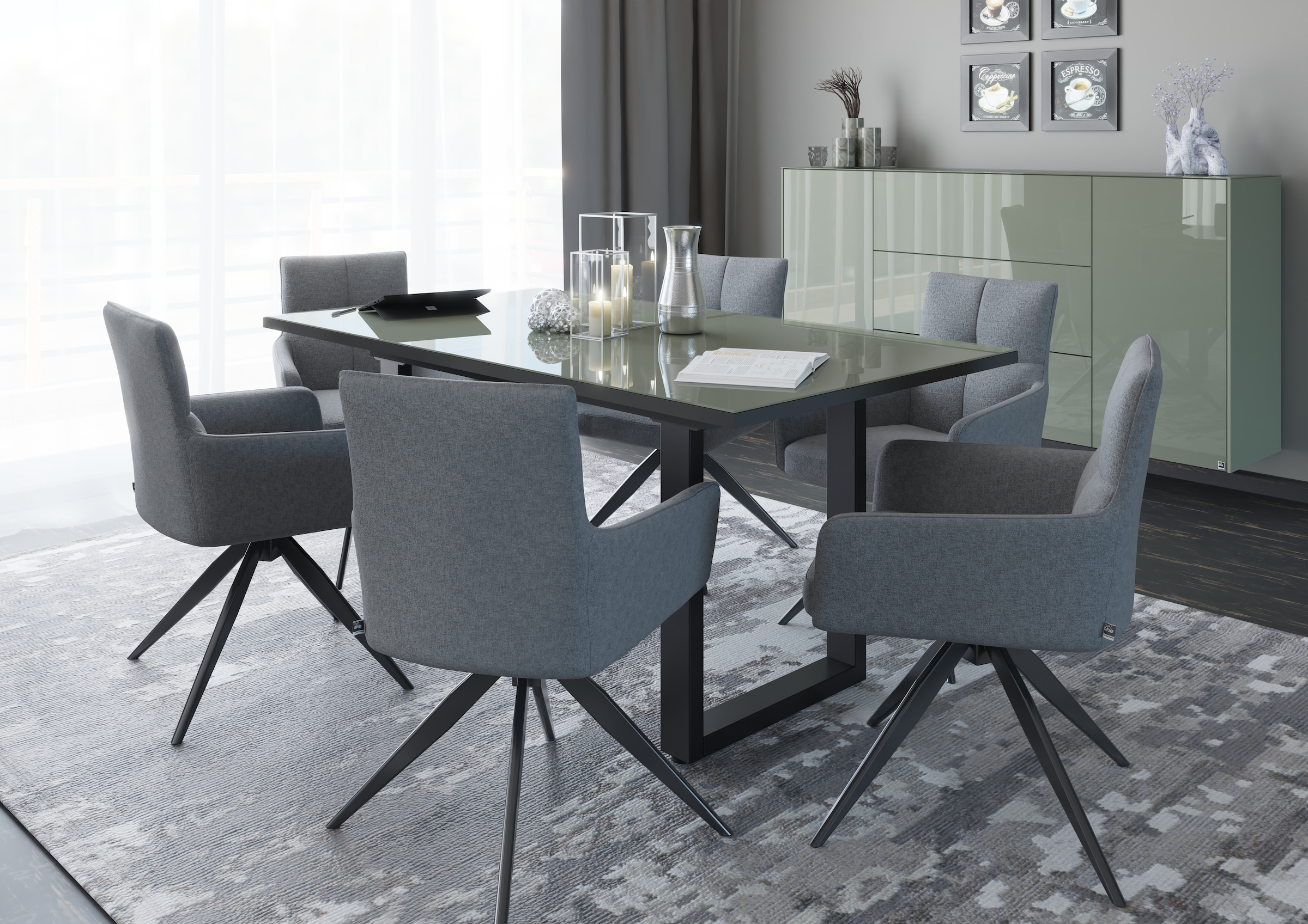 set one by Musterring Esstisch »Reno« 1 Stk. tlg. Mit Vierkantfuß, wählbaren Gestellen und Plattenfarben