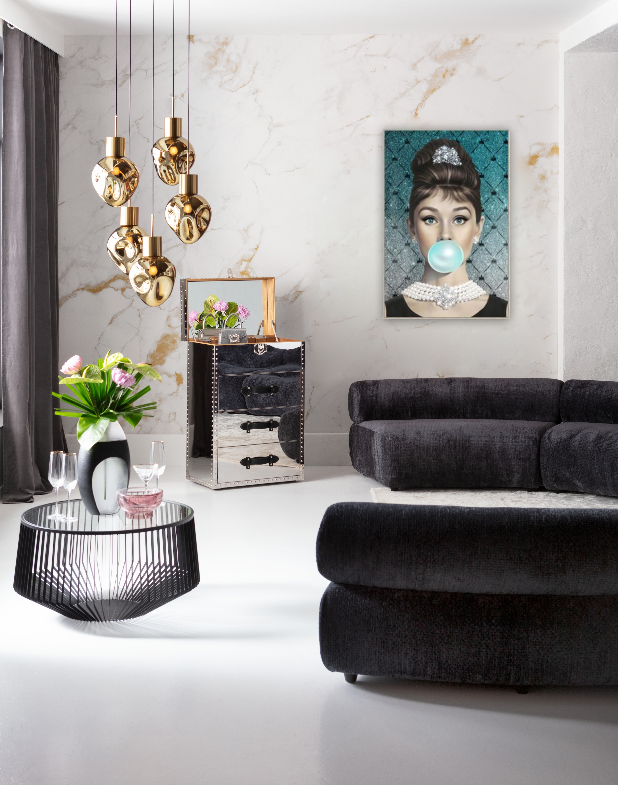 Kare Design Bild mit Rahmen »Gerahmtes Bild Muse Bubble Diva 80x120cm« 1, 