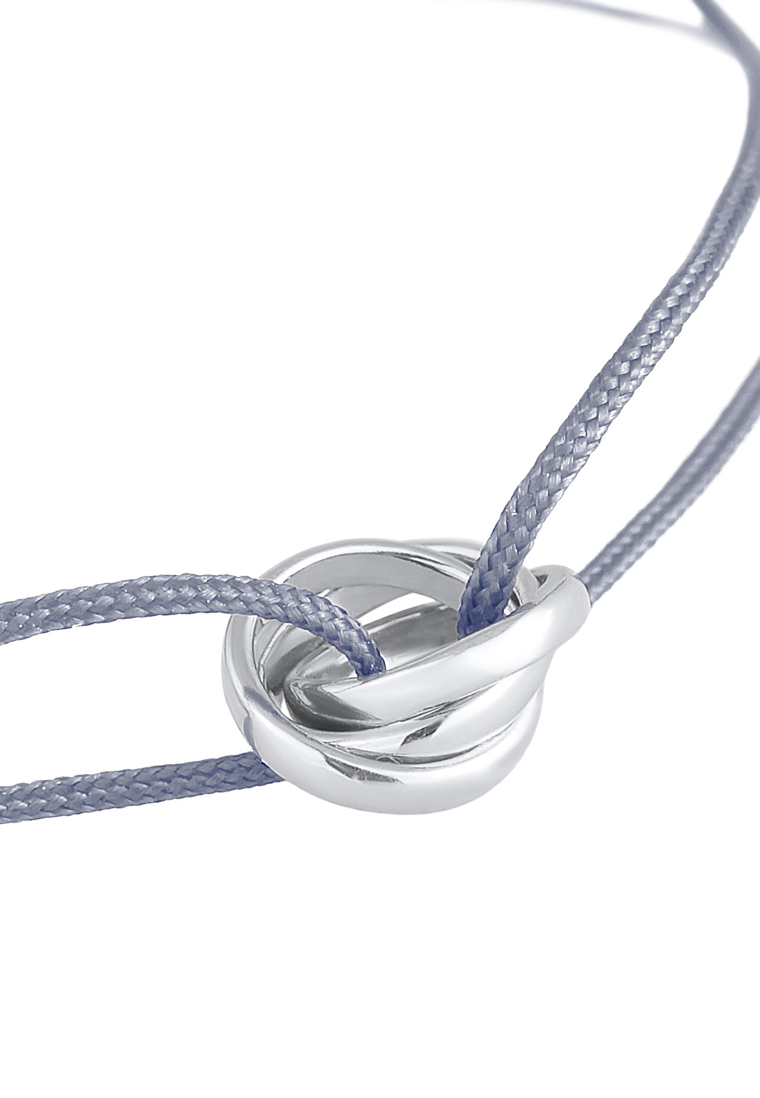 Elli Armkette »Armband Kreis Verschlungen Rund Textilband 925 Silber«