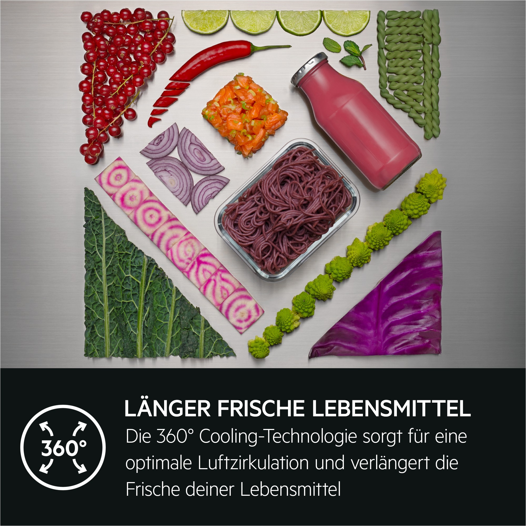 AEG Einbaukühlschrank 9000 »TF9ZS181EC«, LongFresh: Optimale Kühlung deiner Lebensmittel