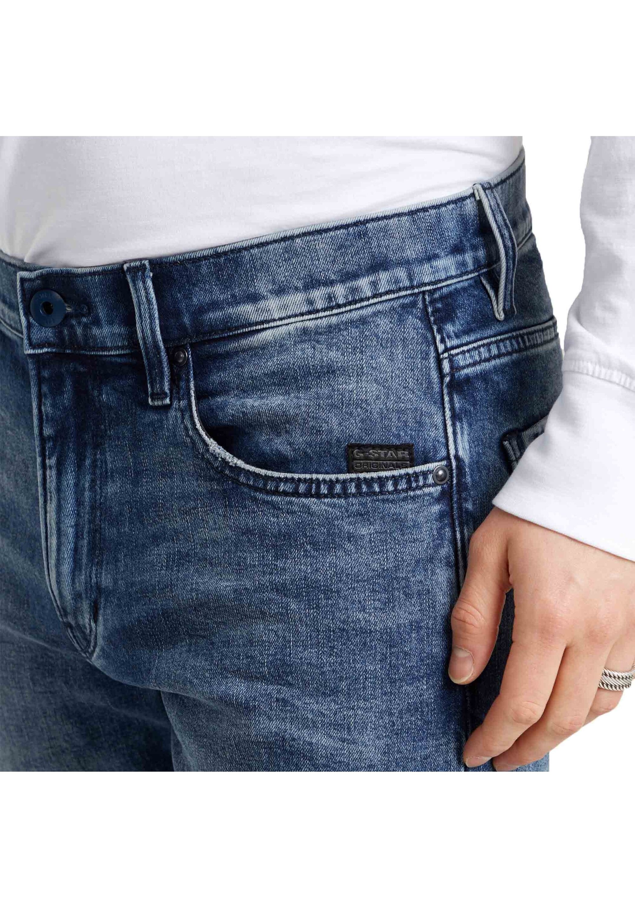 G-STAR Skinny-fit-Jeans »Jeans Mosa Straight Faded Atlantic Ocean«