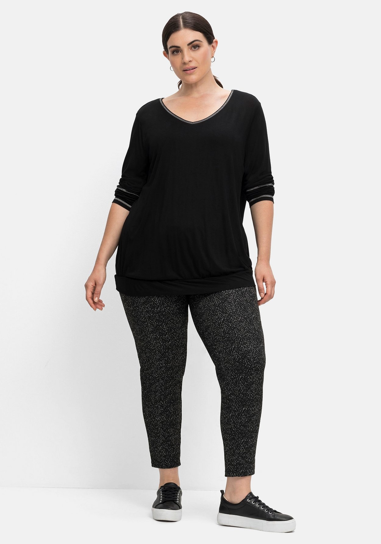 Leggings »Leggings in Salz- und-Pfeffer-Optik«, in Salz- und-Pfeffer-Optik