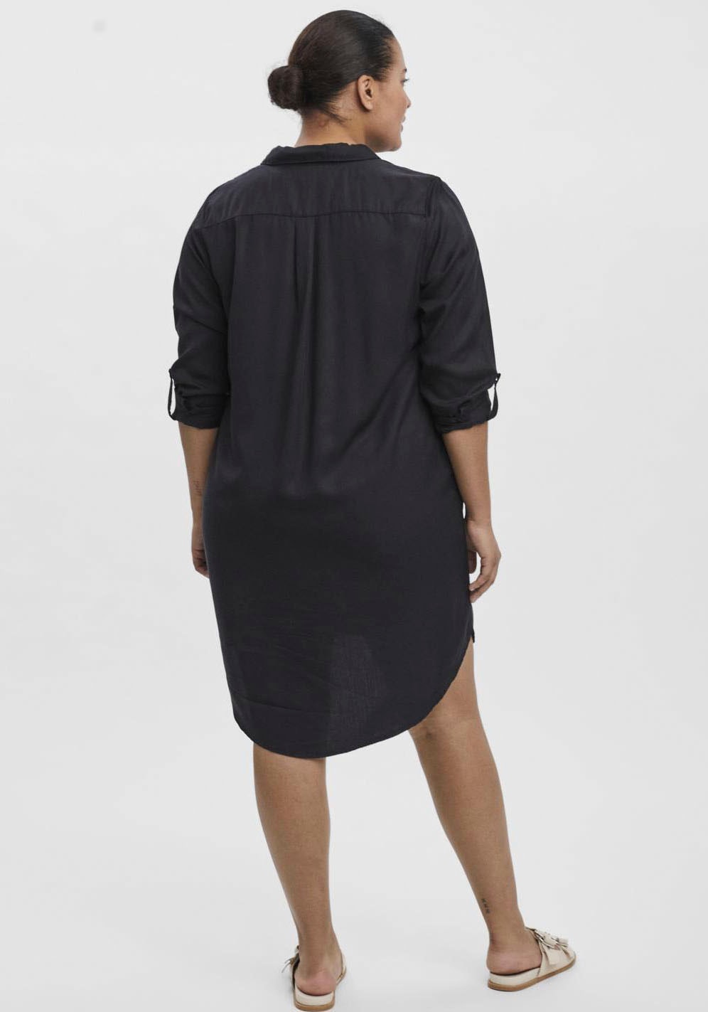 Vero Moda Curve Jeanskleid »VMSILA LS SHORT DRESS MIX GA CURVE NOOS«