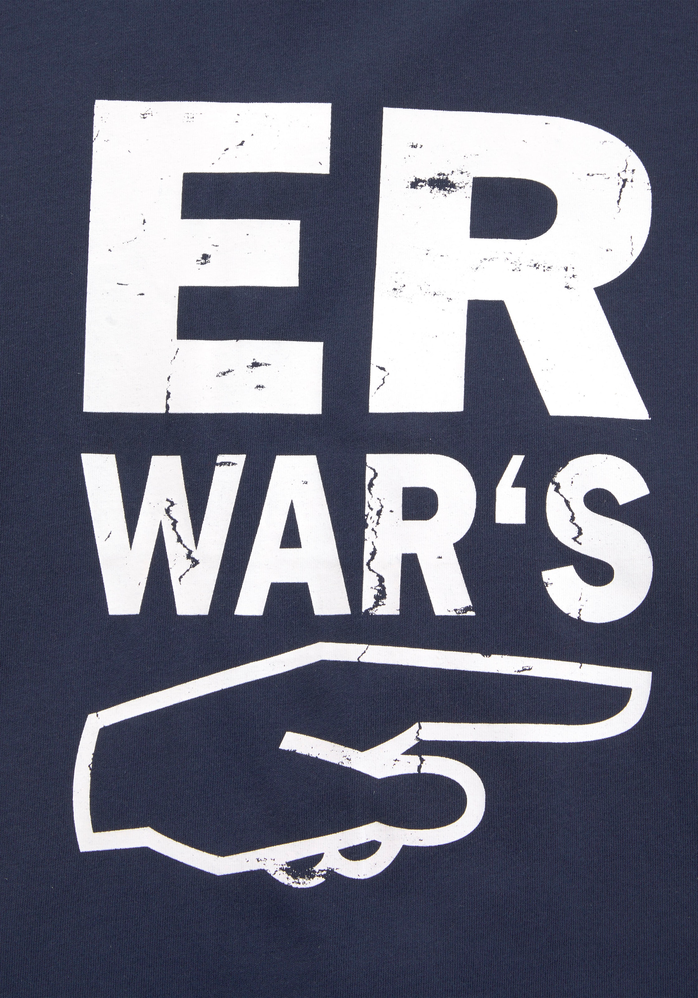 KIDSWORLD T-Shirt »ER WAR`S«, Kurzarm, mit Rundhalsausschnitt, mit Aufdruck, aus Baumwolle