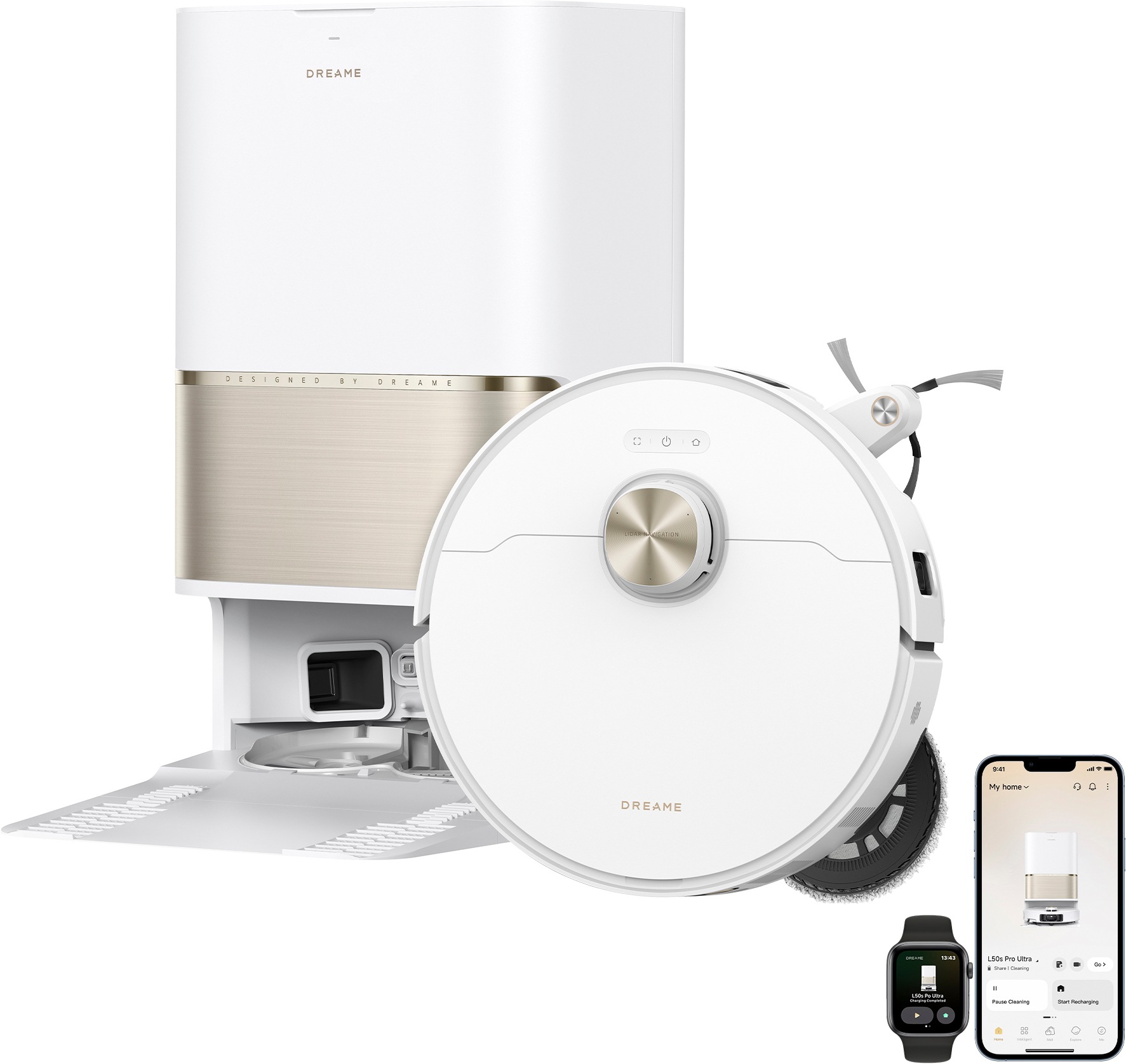 Dreame Saugroboter »L50s Pro Ultra« Basisstation, App-Steuerung