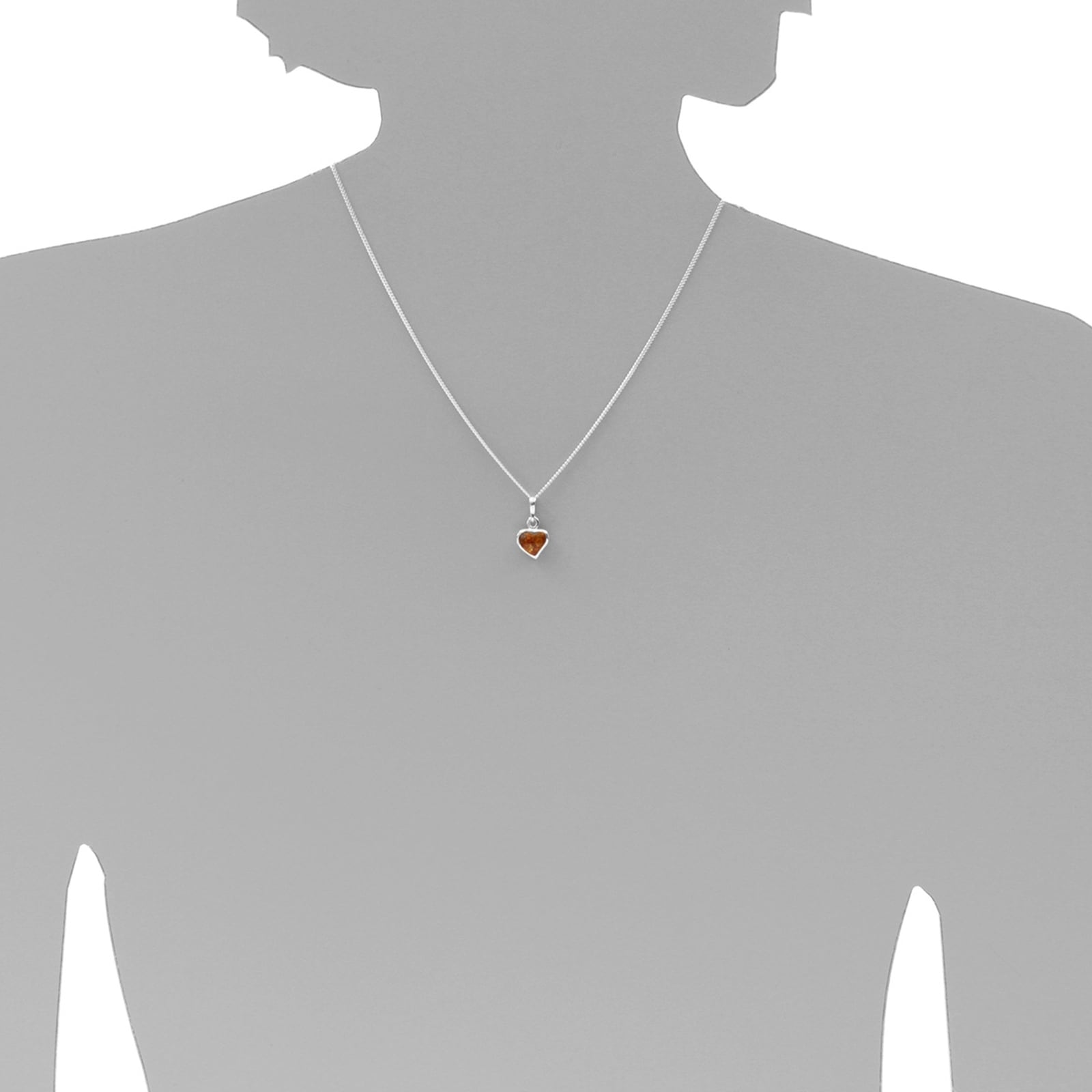 OSTSEE-SCHMUCK Kettenanhänger »- kleines Herz - Silber 925/000 - Bernstein«