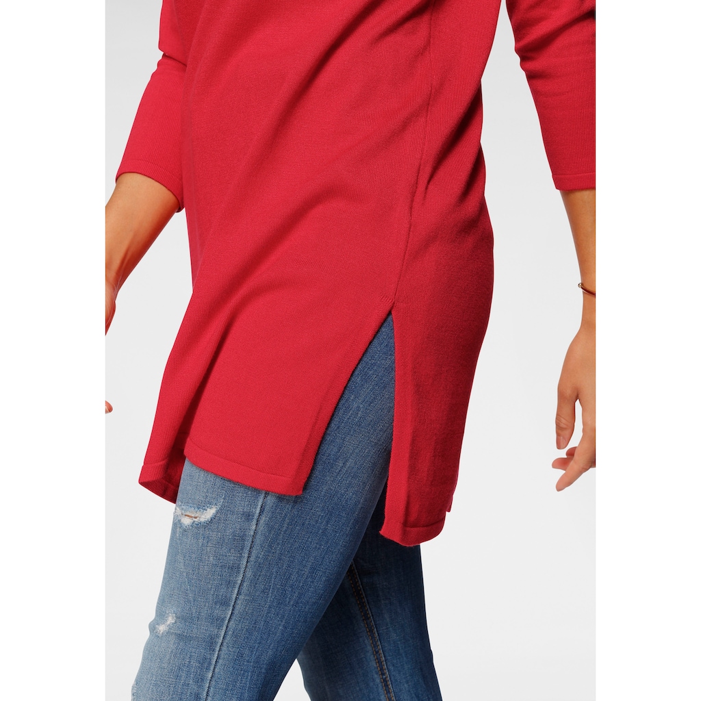 Laura Scott Longpullover, mit Seitenschlitzen