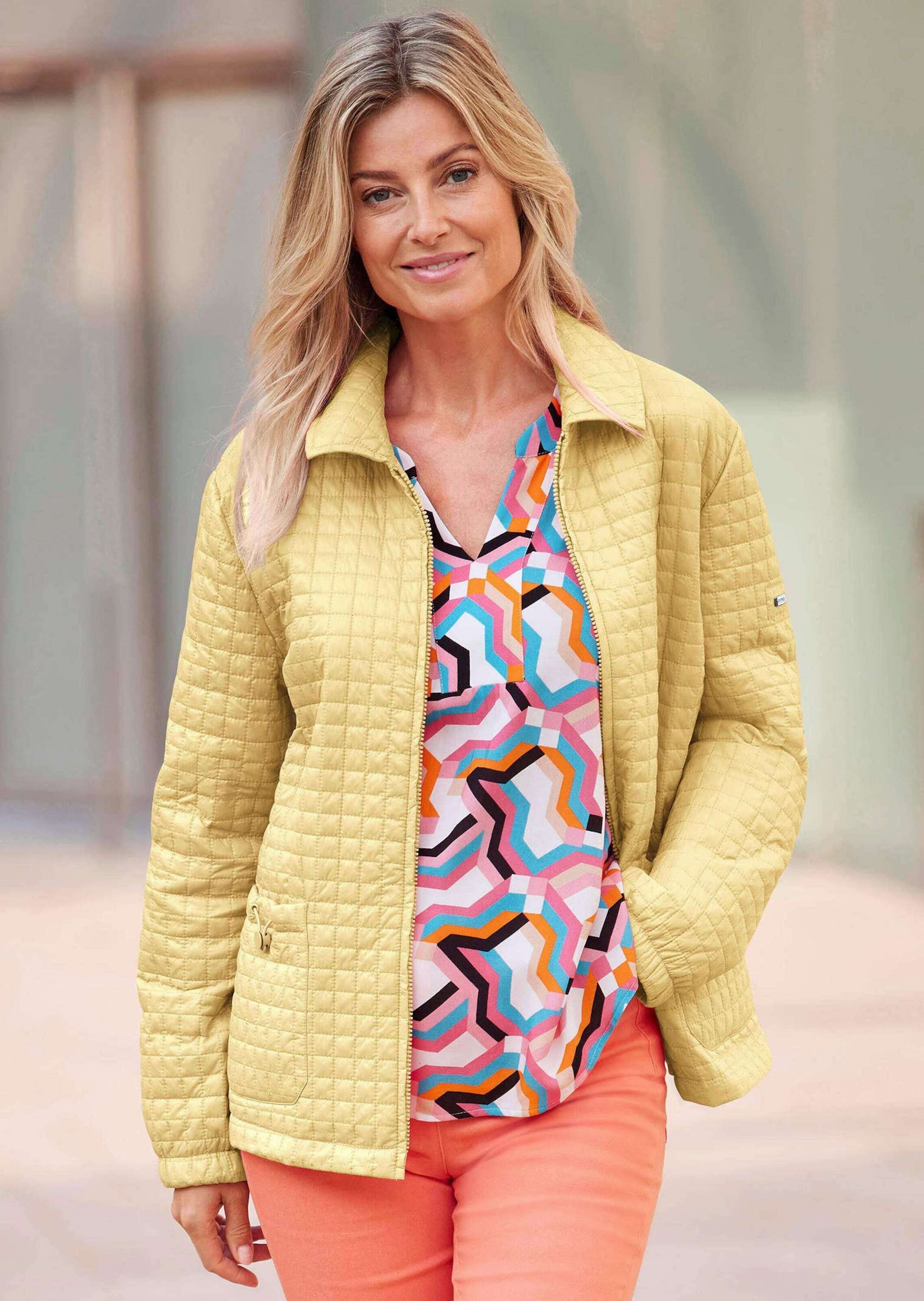 GOLDNER Kurzjacke »Kurzgröße Leichte Jacke mit Waffelstepp« Mit Gummizug im Saum