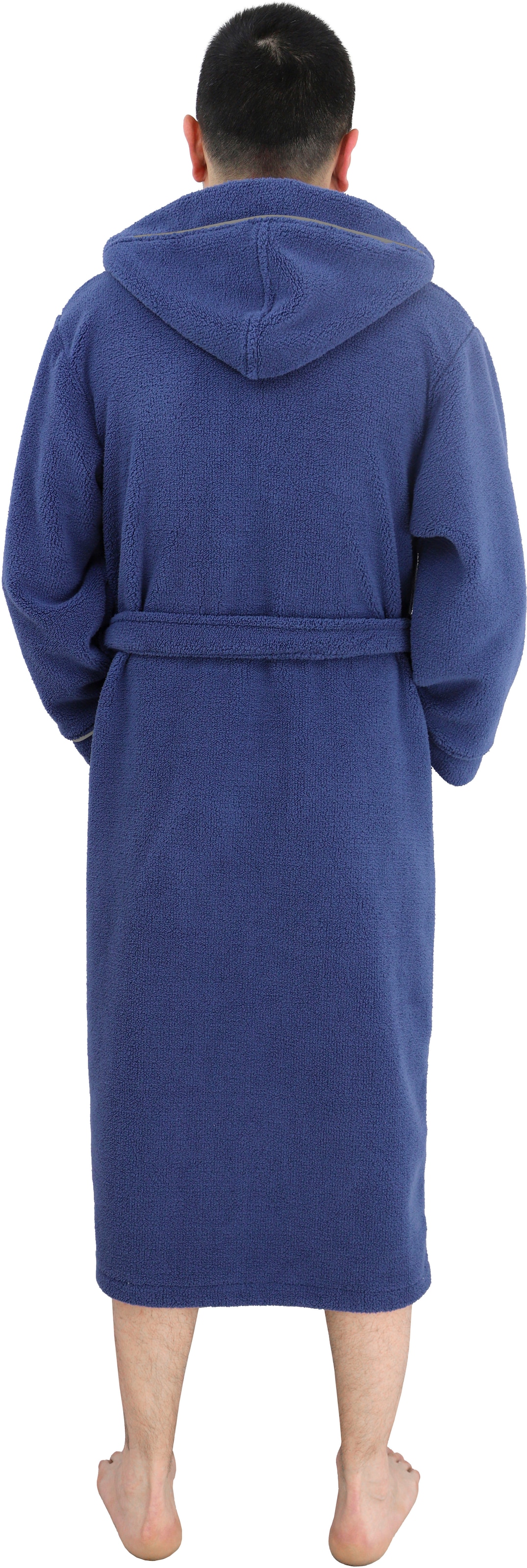 my home Unisex-Bademantel »Lillou, ideal für Sauna & Spa, Hotelbademantel, Morgenmantel«, (1 St.), kuschelig weicher Fleece, für Damen und Herren, XS-3XL