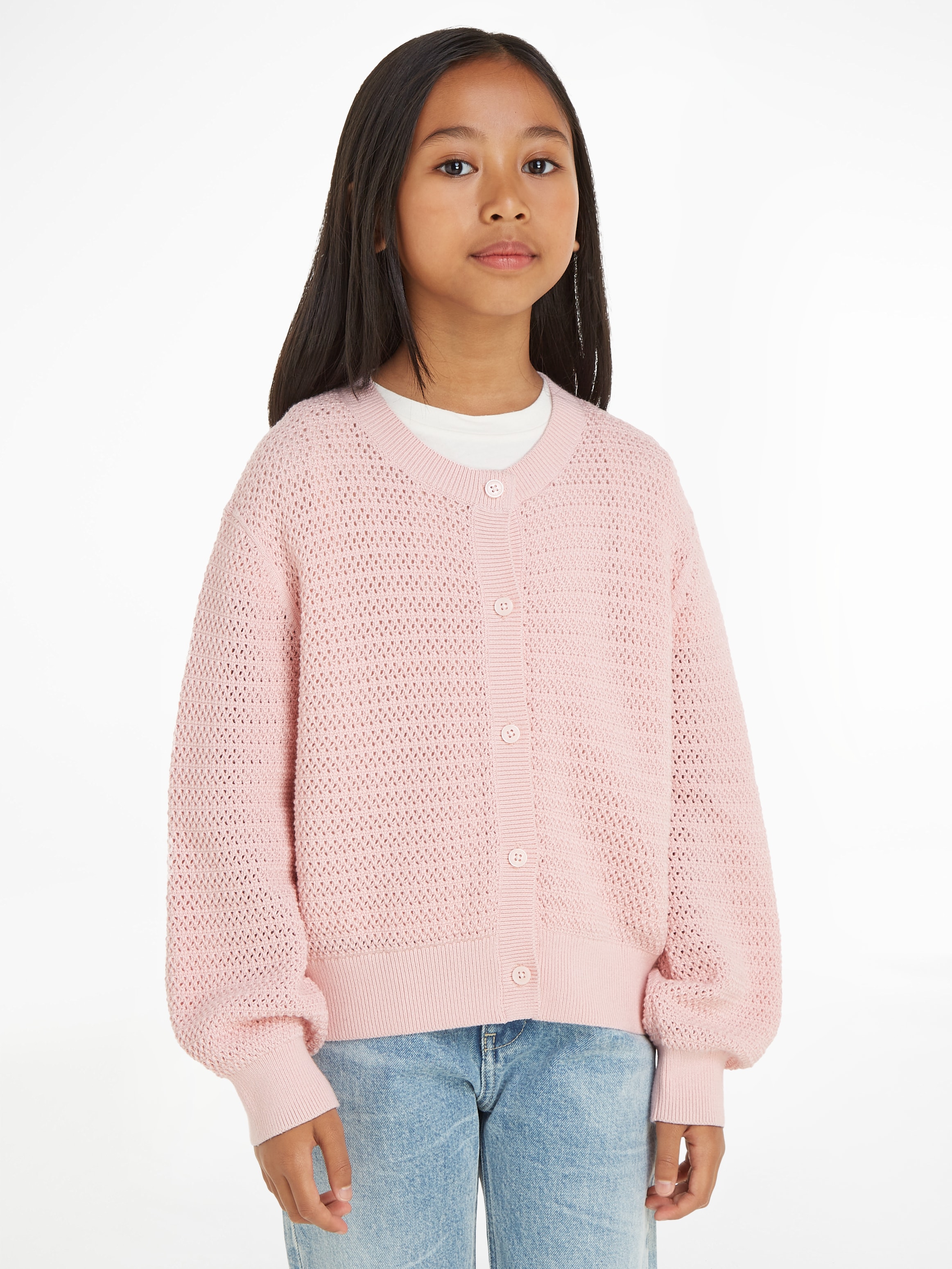 Strickjacke »CROCHET CARDIGAN«, Kinder bis 16 Jahre