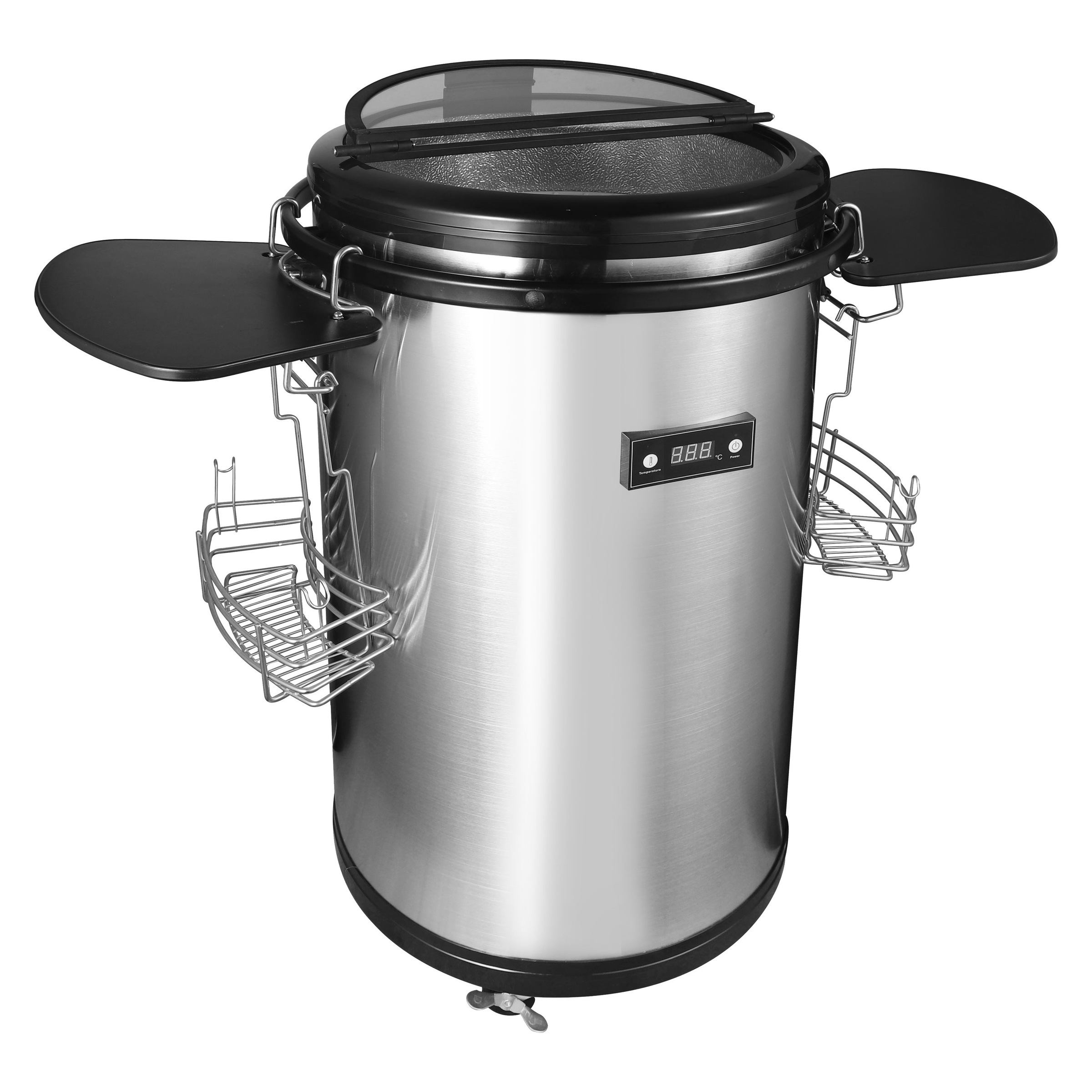 be cool Getränkekühlschrank »BCPC50L+«, Temparaturanzeige, klappbare Tische, Flaschenhalter