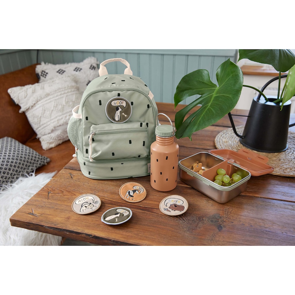 LÄSSIG Kinderrucksack »Happy Prints, Mini Backpack, Light Olive«