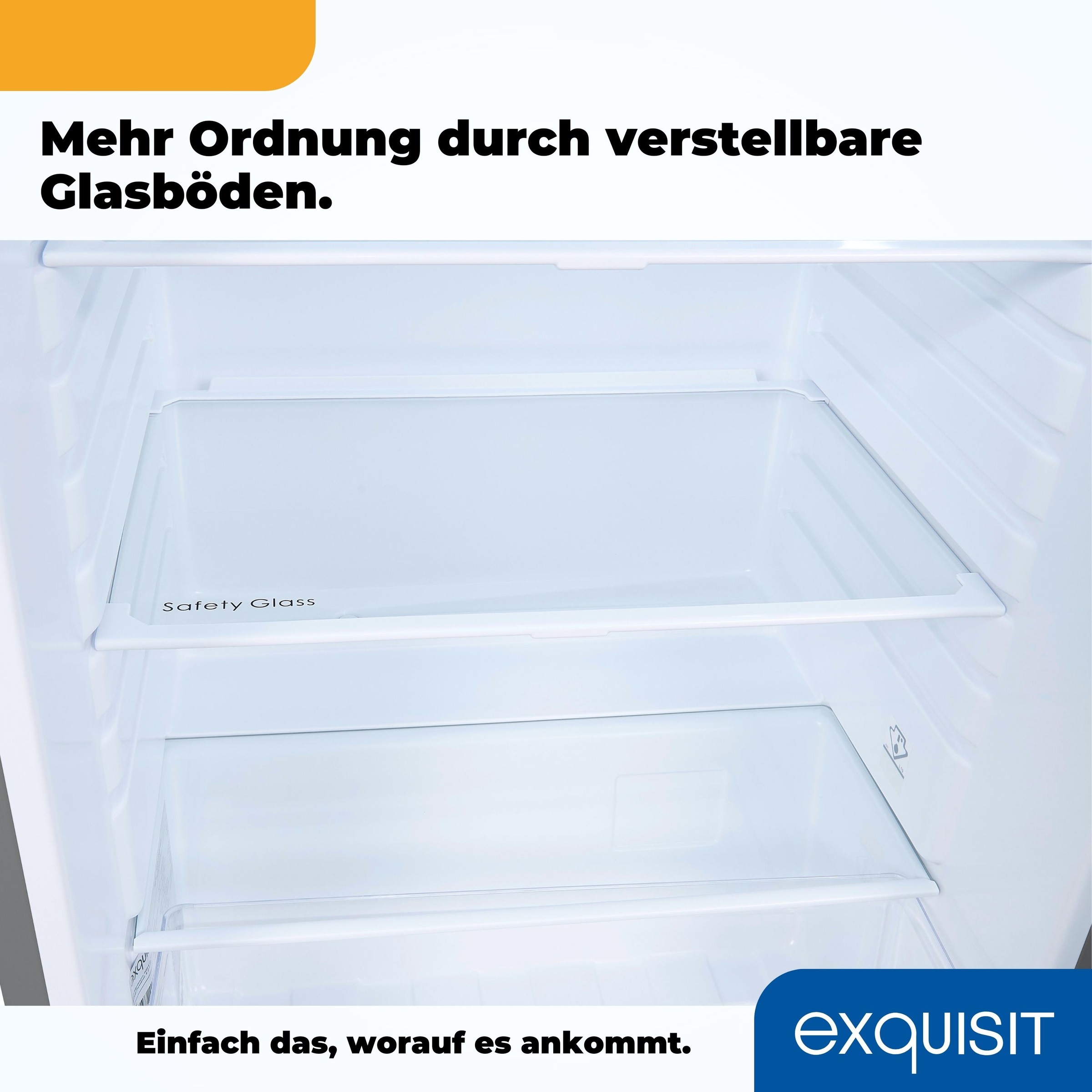 exquisit Kühlschrank »KS16-V-H-040E inoxlook«, 127 L Volumen