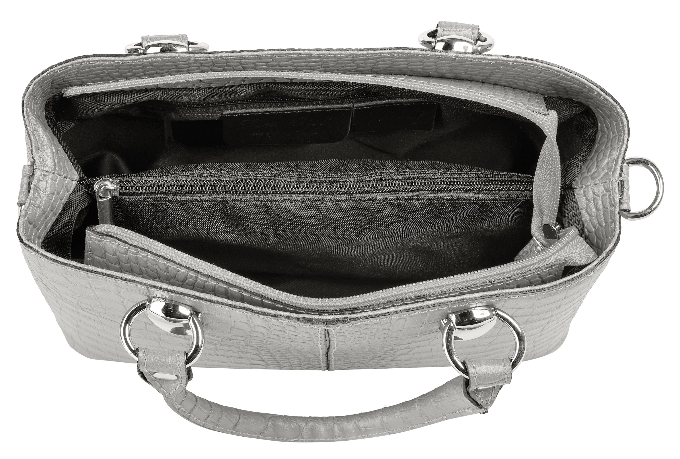 Cluty Umhängetasche, echt Leder, Made in Italy