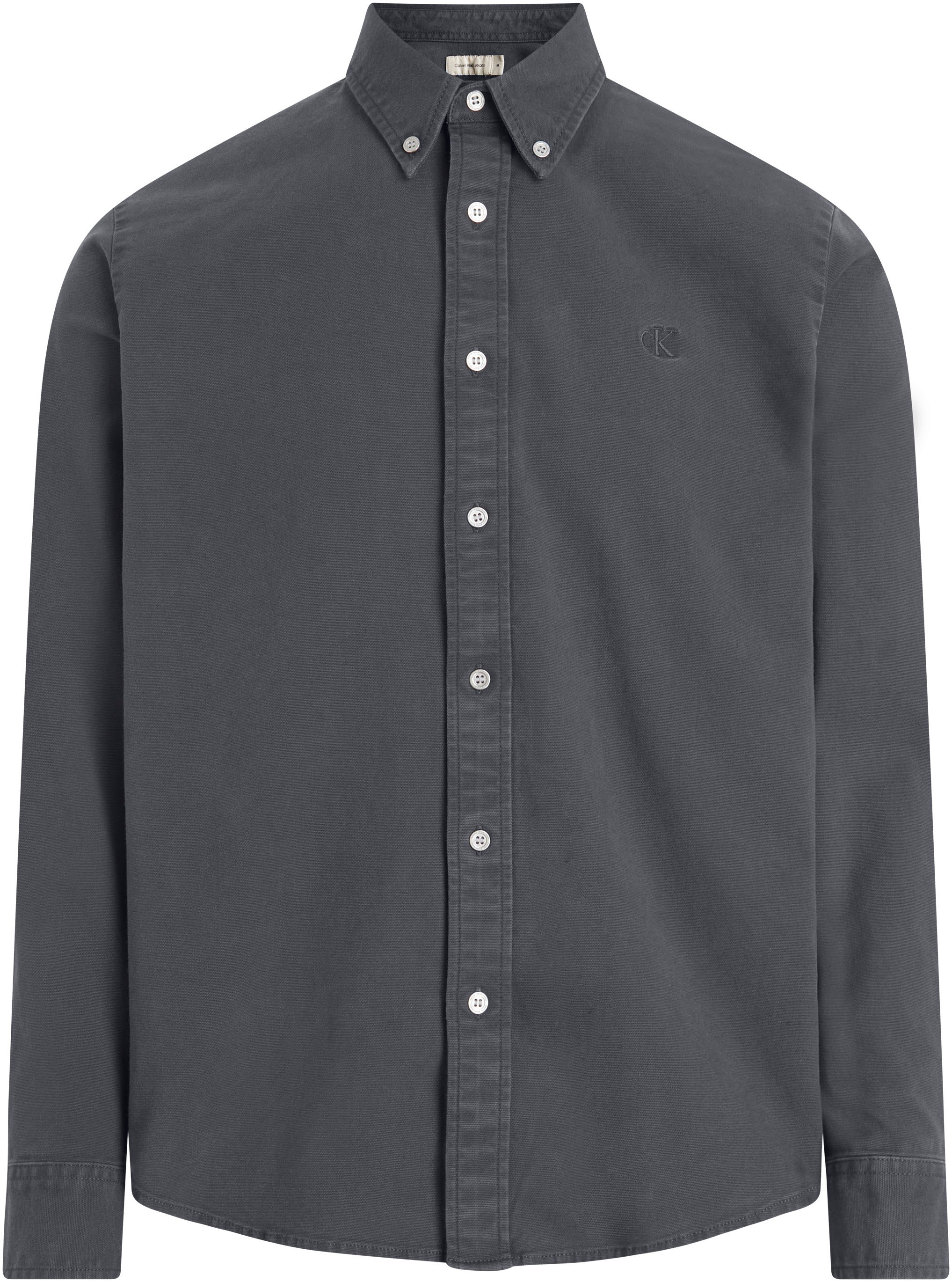 Calvin Klein Jeans Langarmhemd »GARMENT DYE SHIRT«, mit Logostickerei